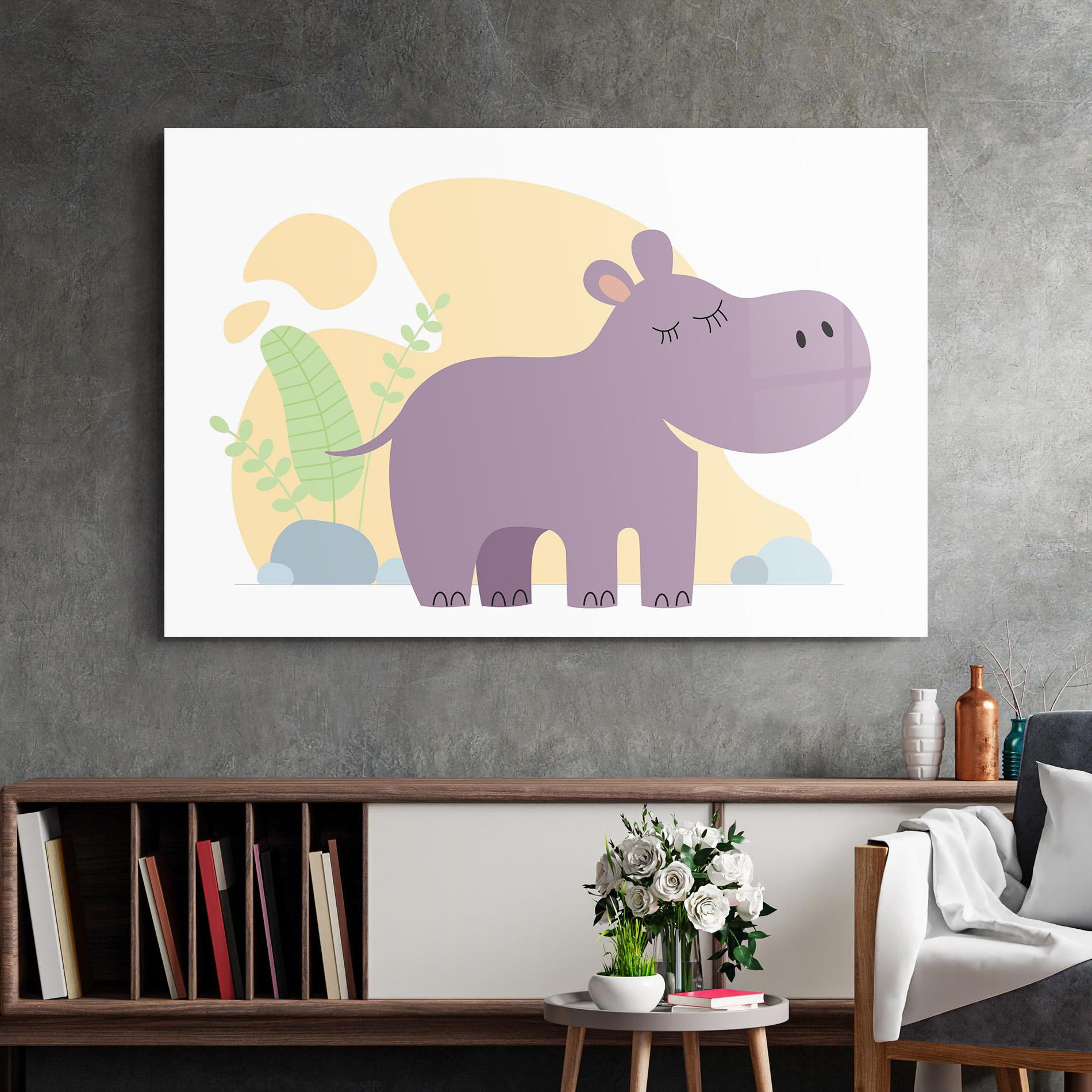 Üvegkép Cute Purple Hypo mockup 2