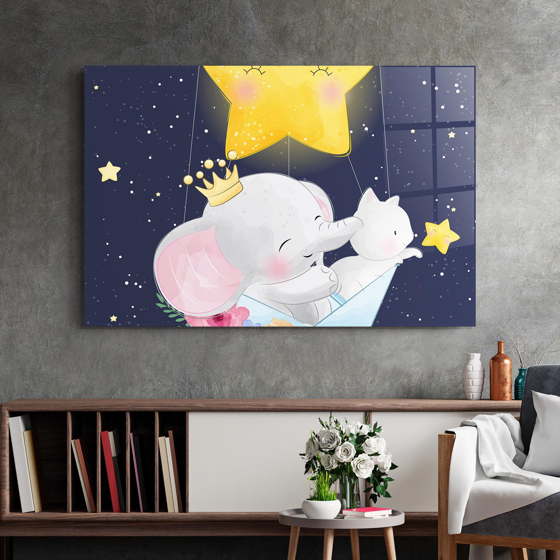 Üvegkép Elephant Cat mockup 2