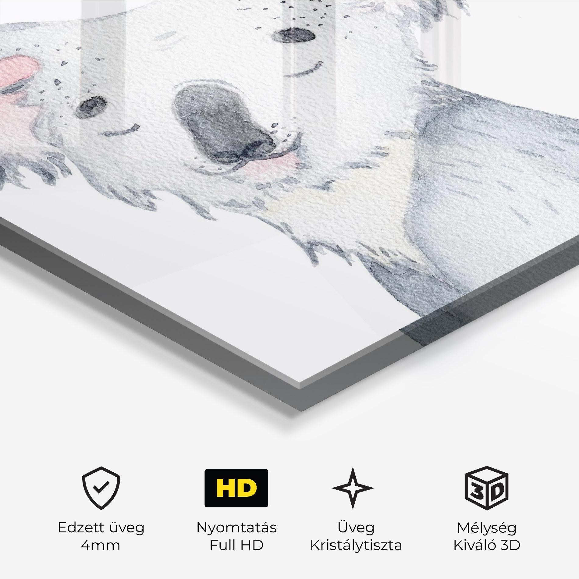 Üvegkép Baby Koala mockup 3