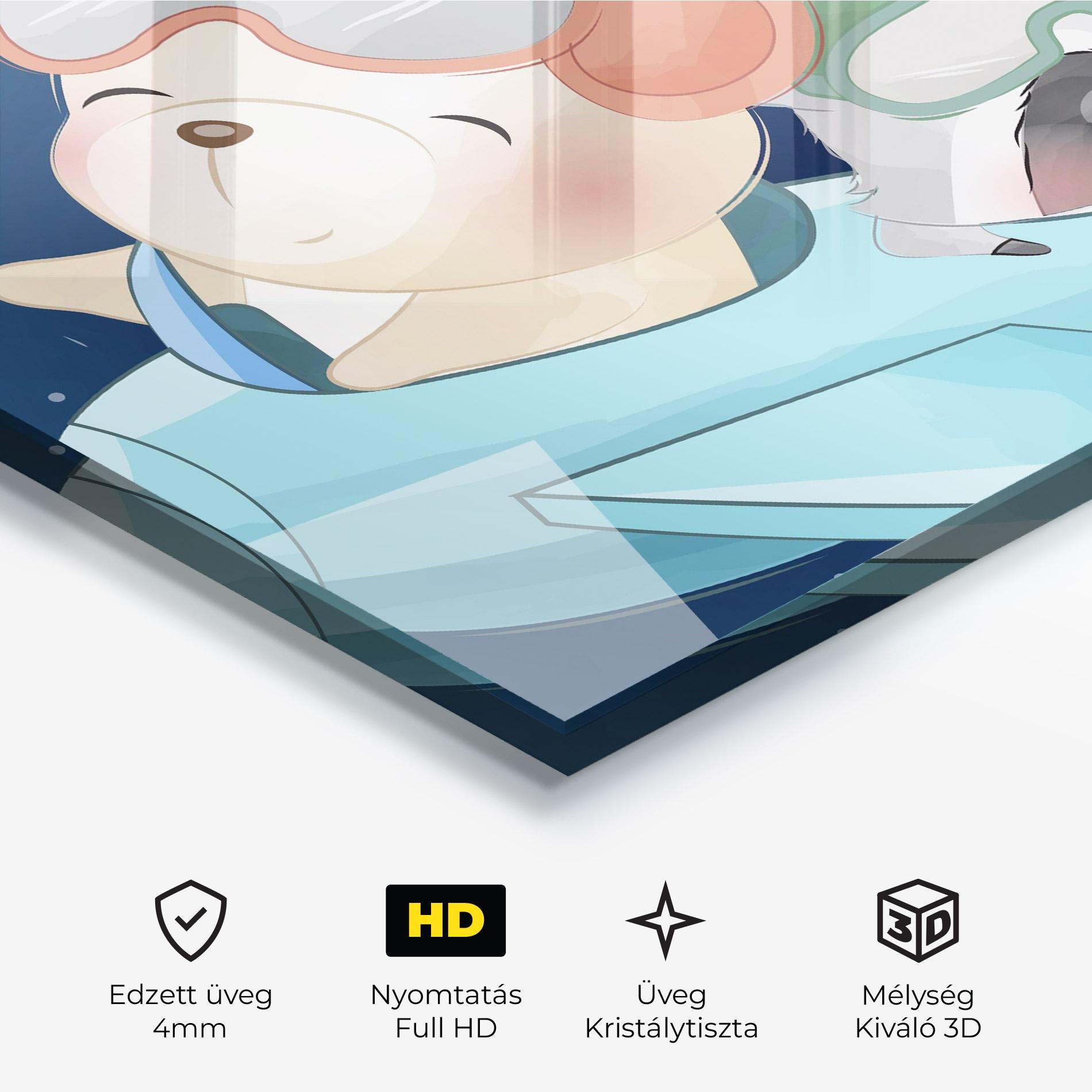 Üvegkép Bear Flying Star mockup 3