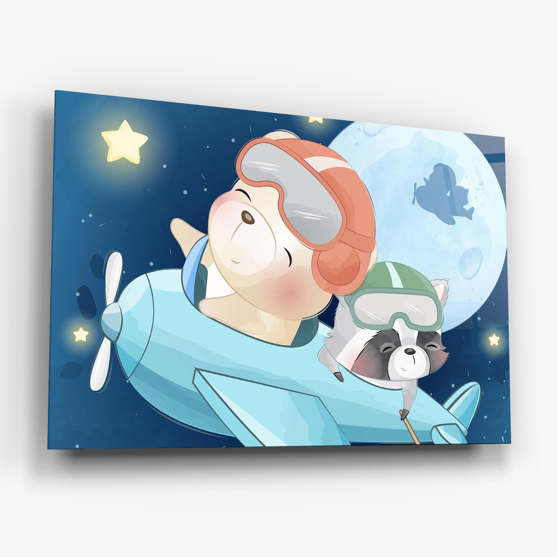 Üvegkép Bear Flying Star mockup 6