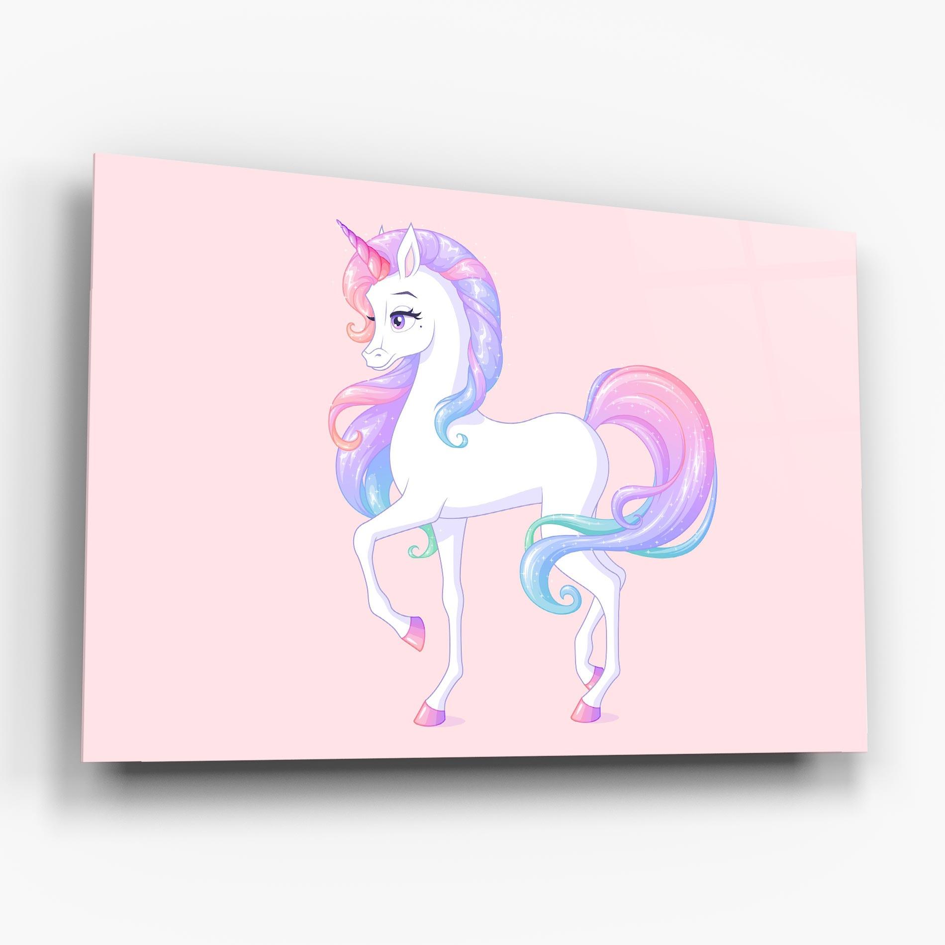 Üvegkép Beautiful Unicorn mockup 6