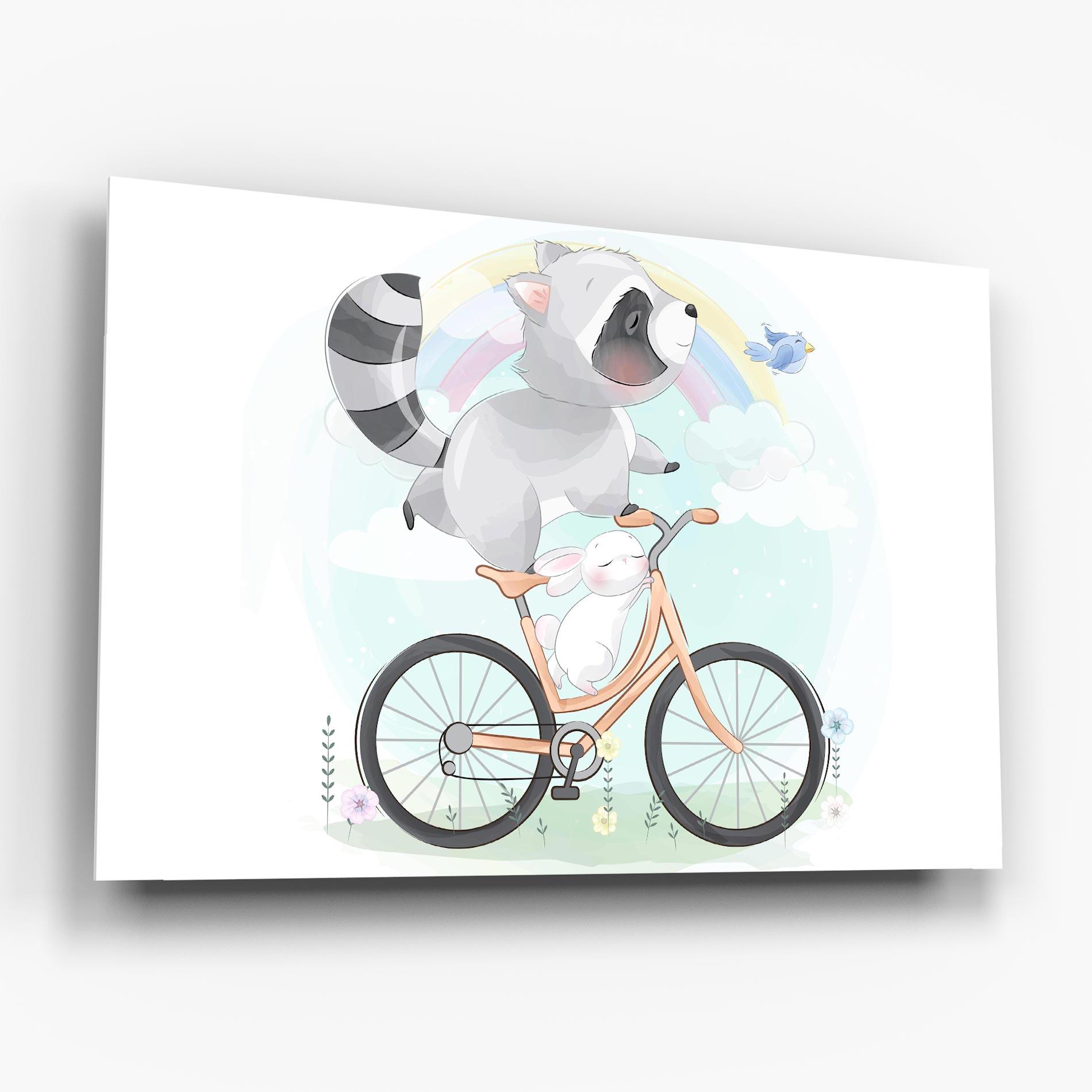 Üvegkép Bike Ride Animal mockup 6