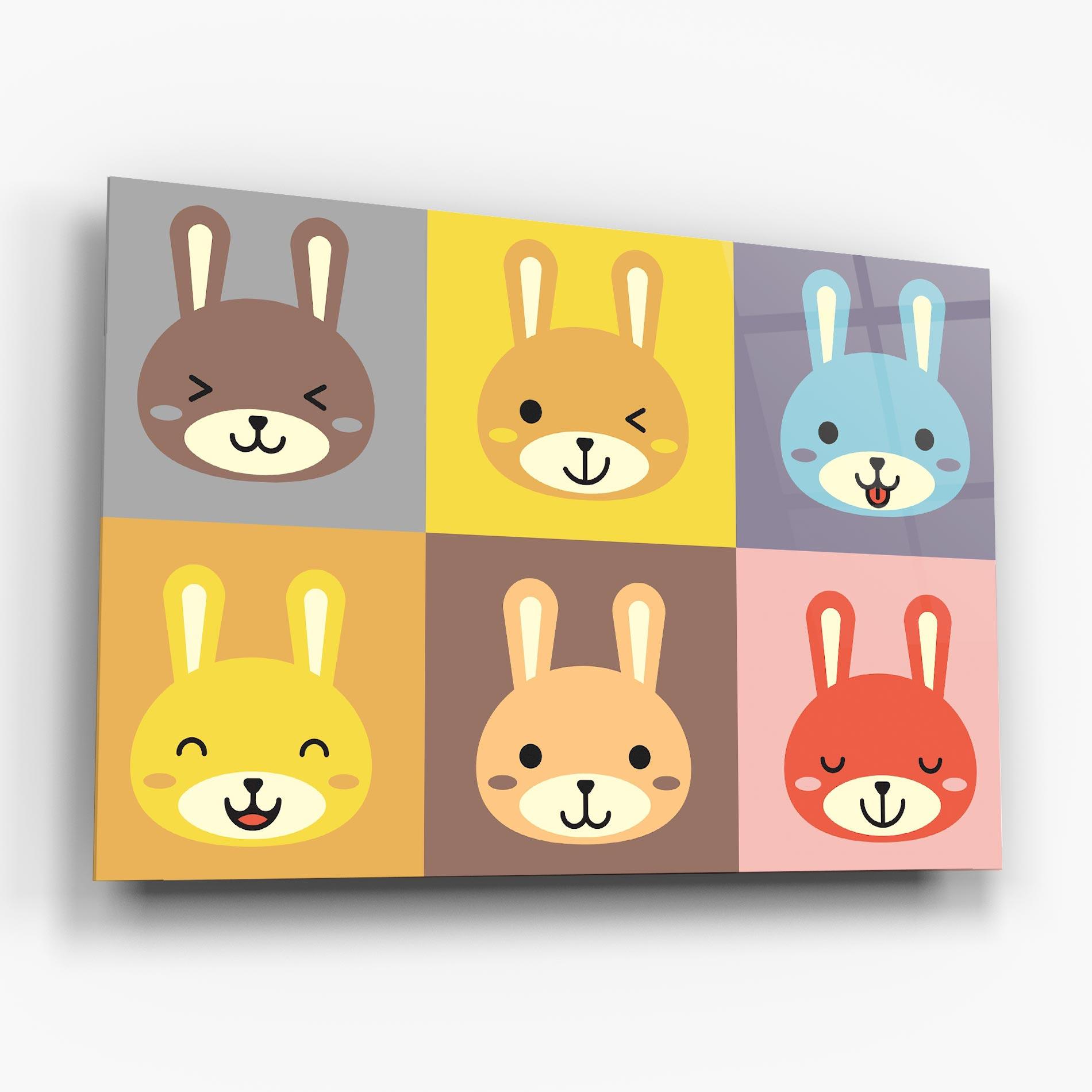 Üvegkép Bunny Colors mockup 6