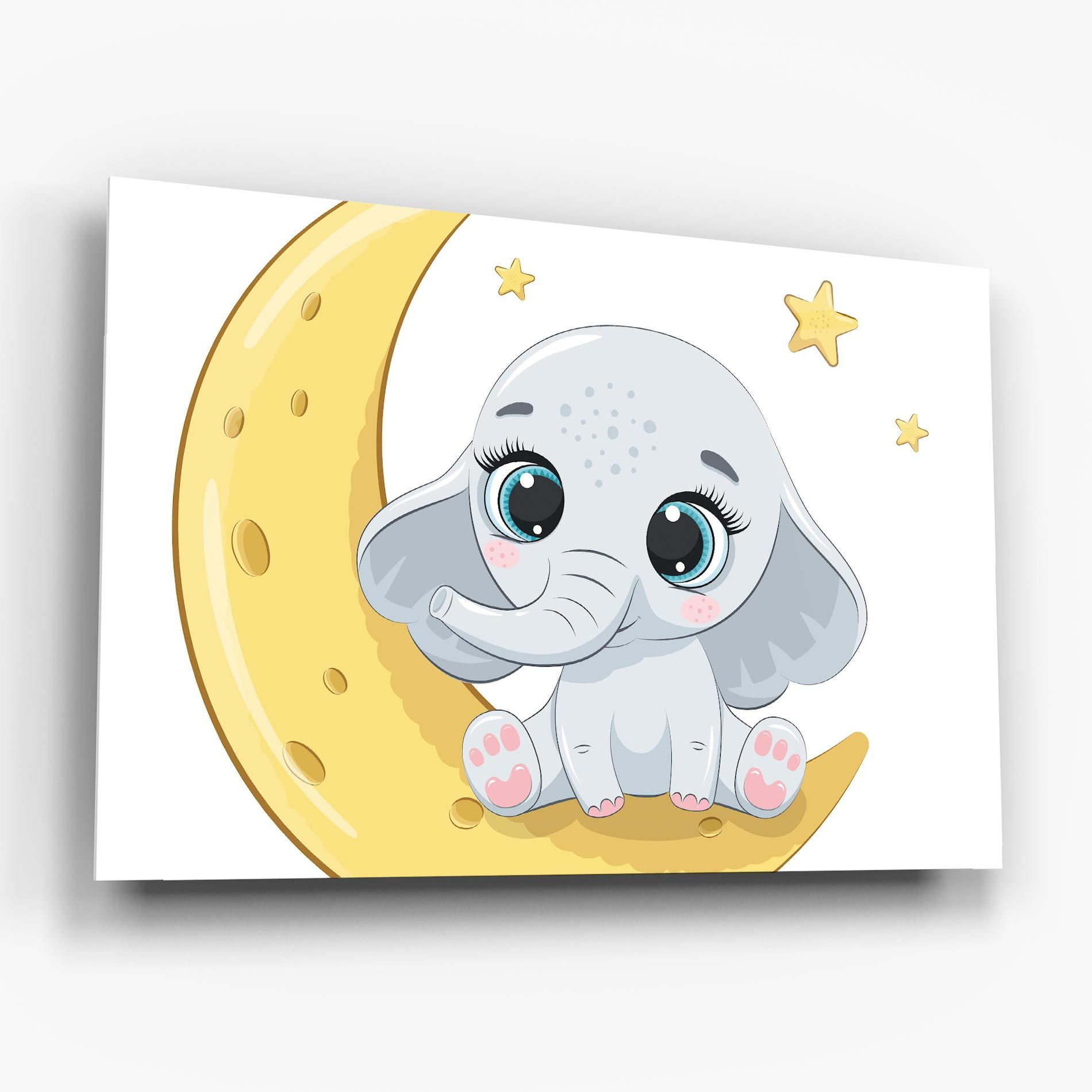Cute Elephant Moon mockup 6