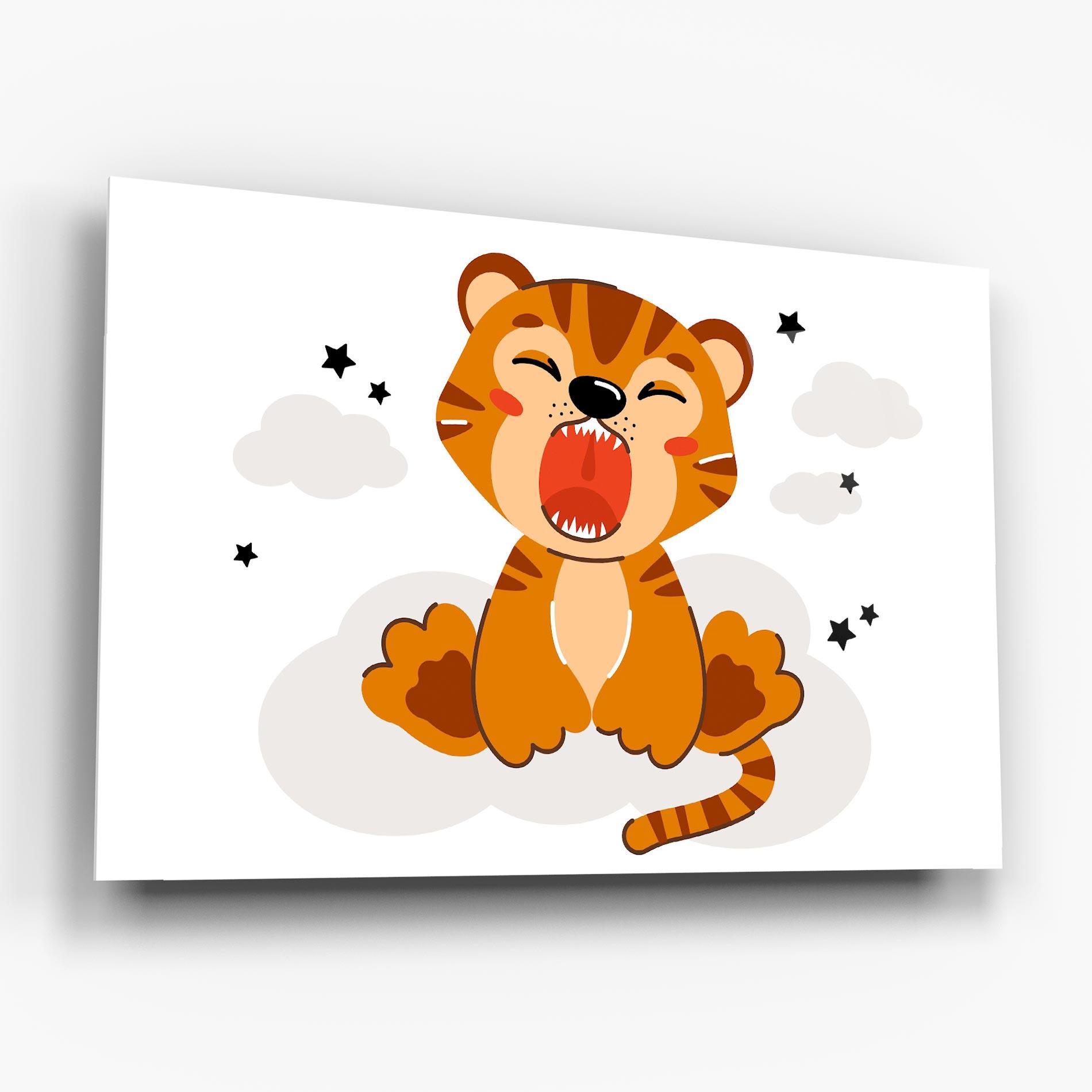 Üvegkép Cute Sleepy Tiger mockup 6