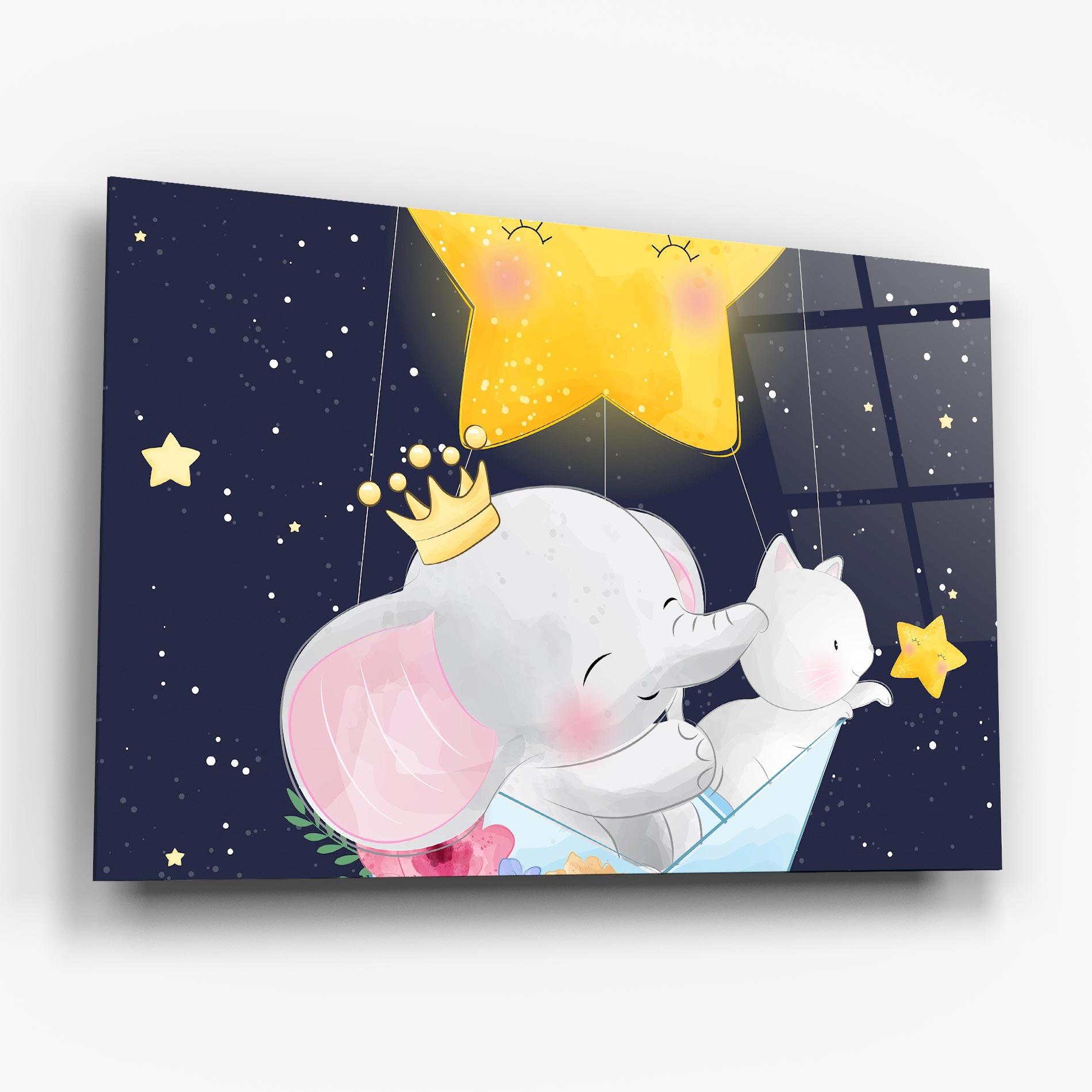 Üvegkép Elephant Cat mockup 6