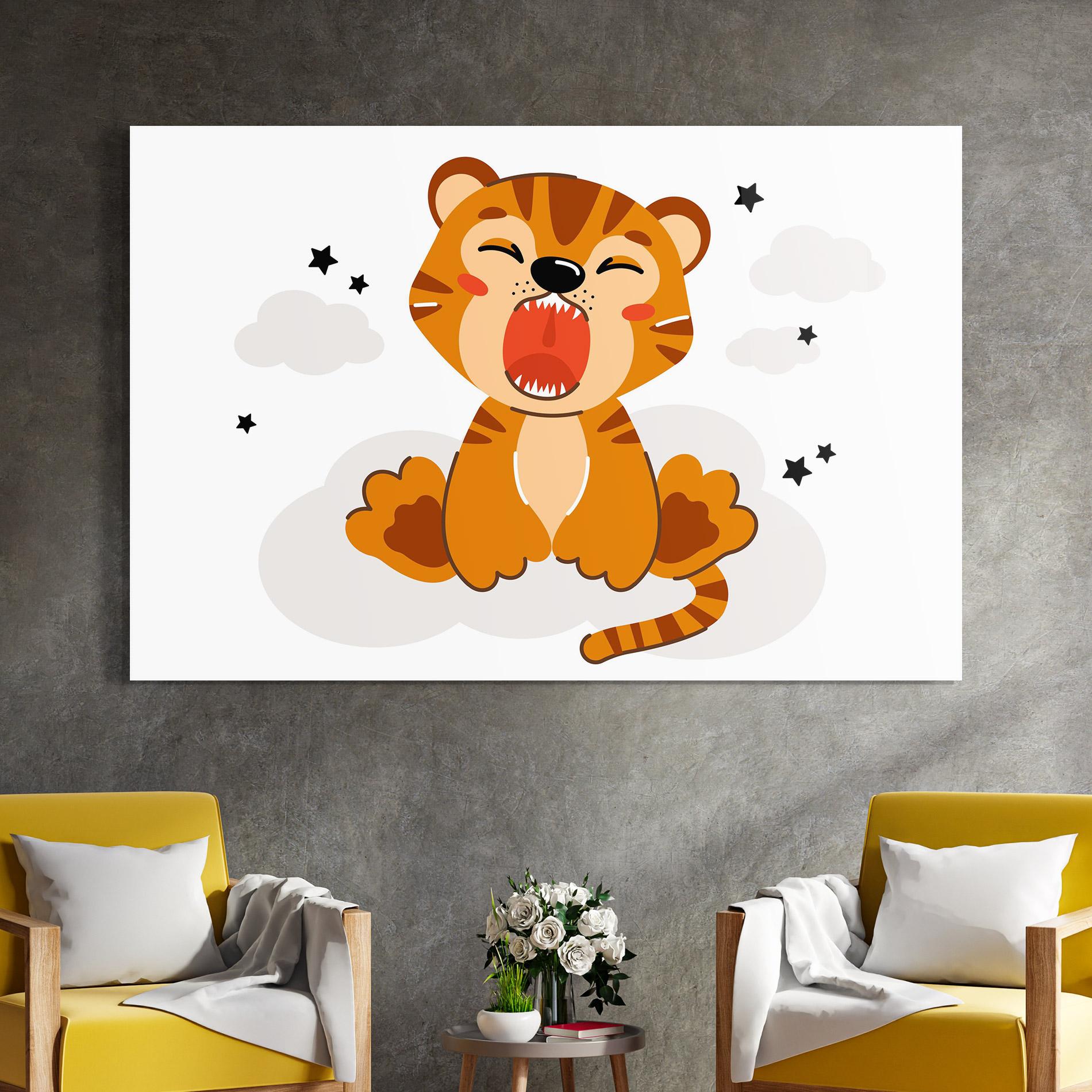 Üvegkép Cute Sleepy Tiger mockup 4