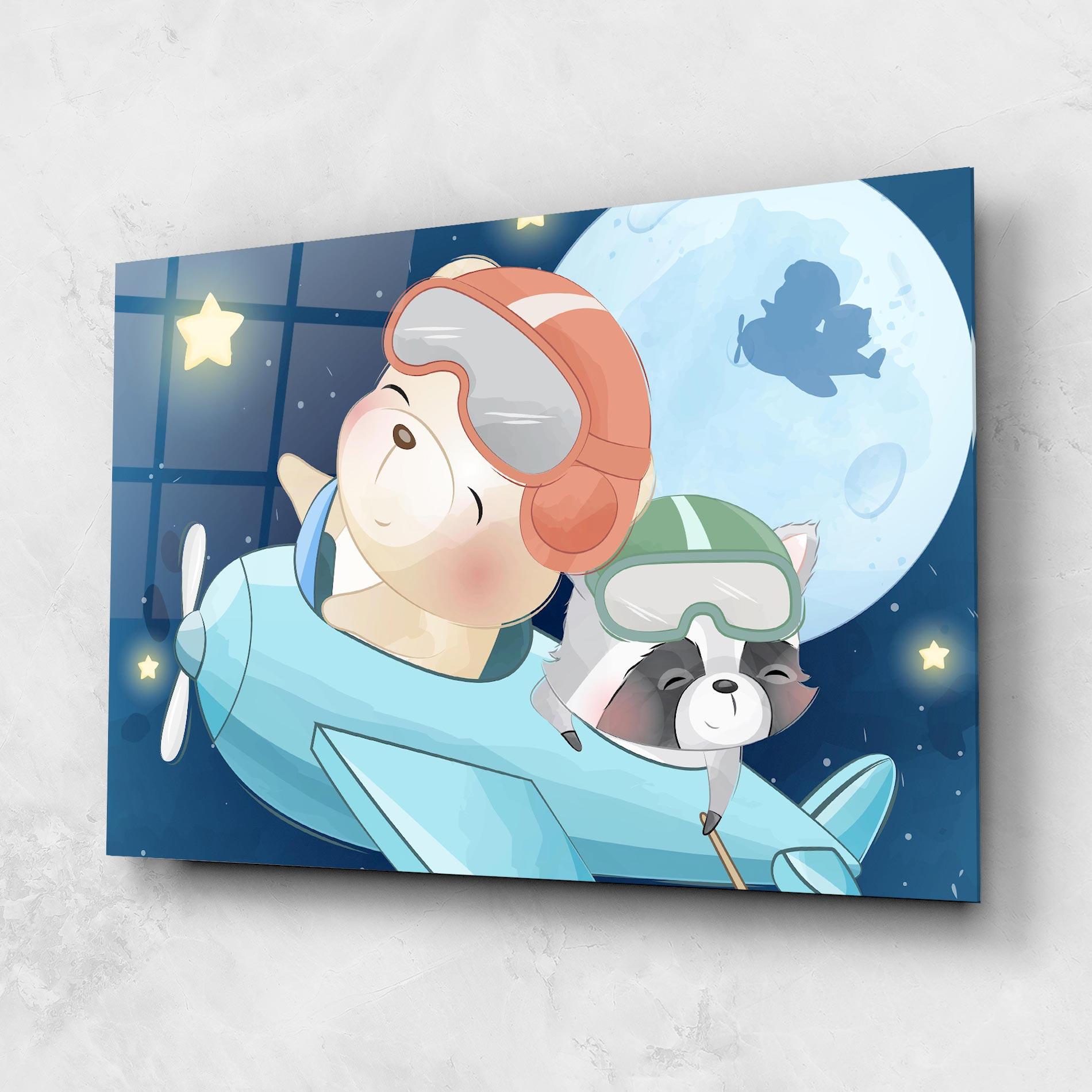 Üvegkép Bear Flying Star mockup 1