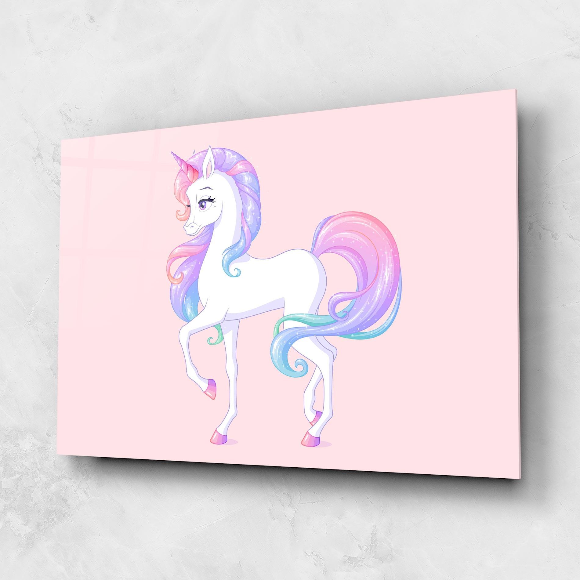 Üvegkép Beautiful Unicorn mockup 1
