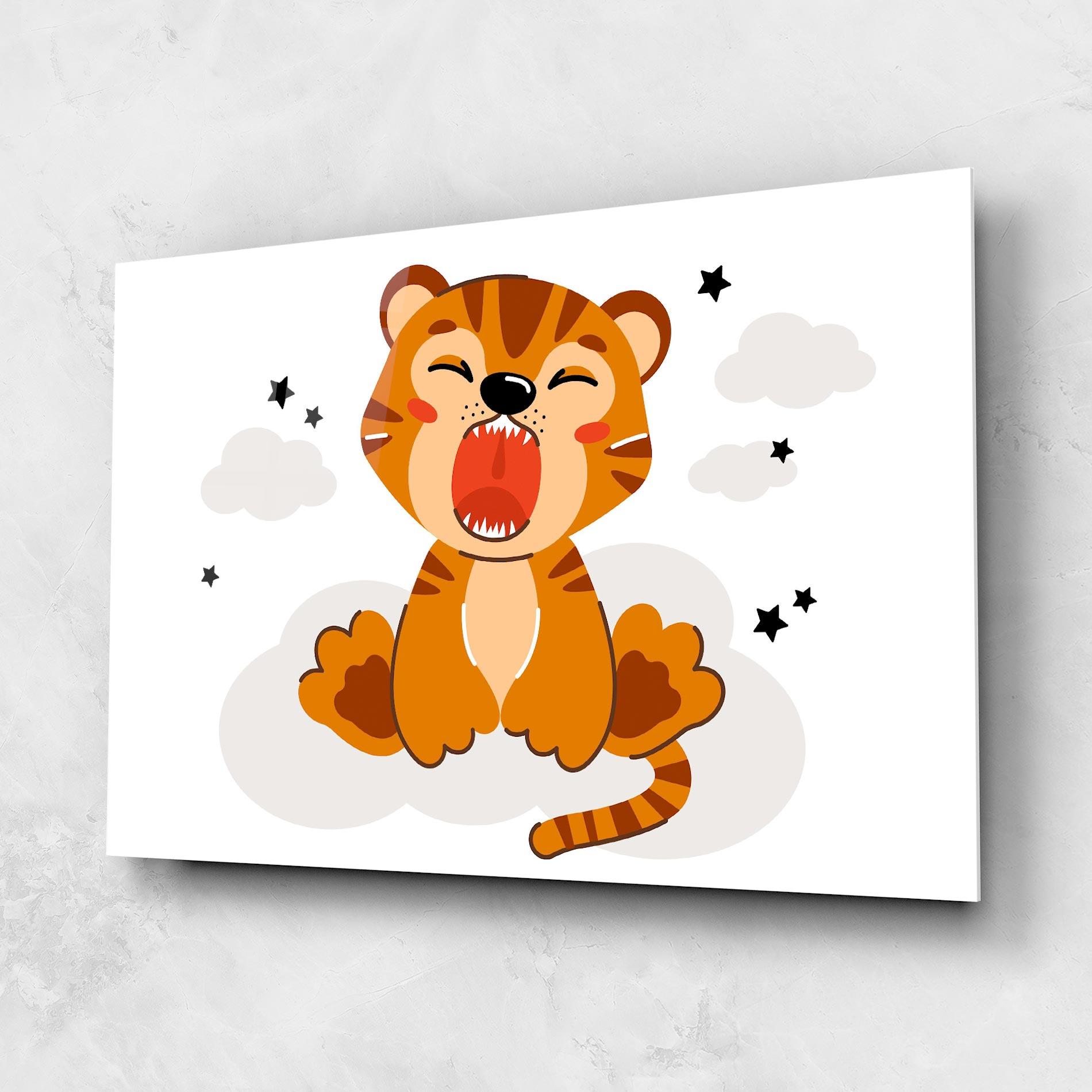 Üvegkép Cute Sleepy Tiger mockup 1