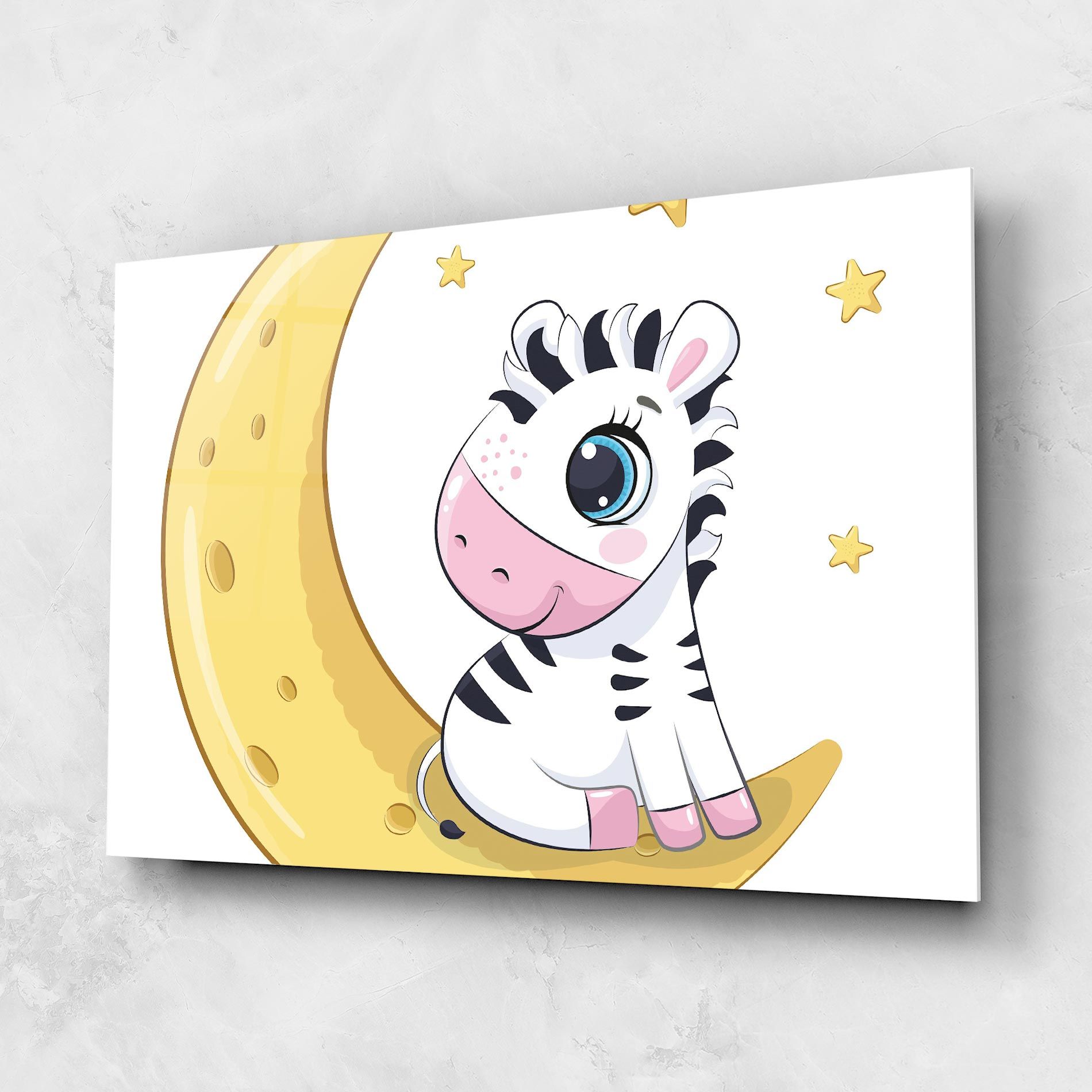 Cute Zebra Moon mockup 1