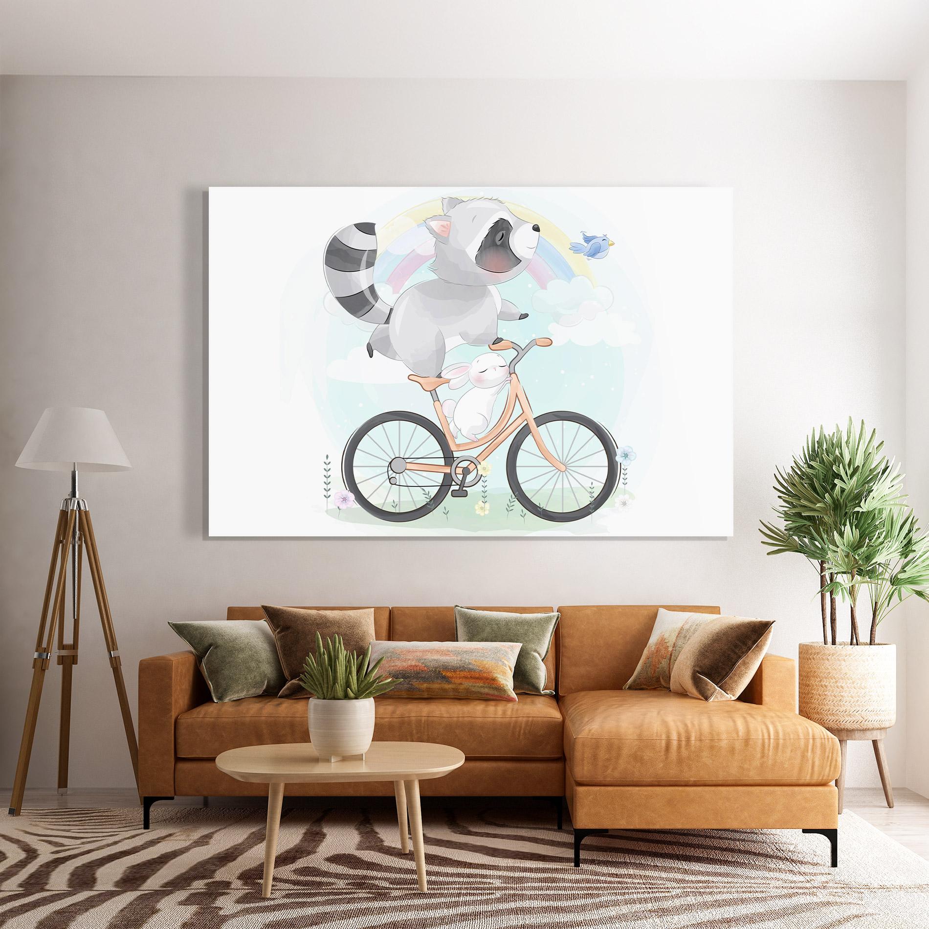 Üvegkép Bike Ride Animal mockup 7