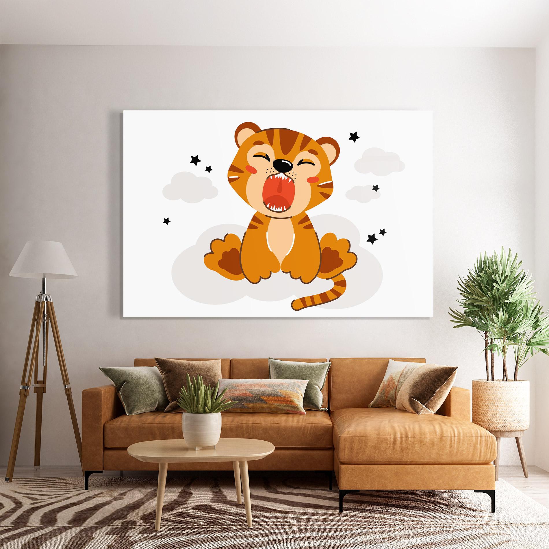 Üvegkép Cute Sleepy Tiger mockup 7