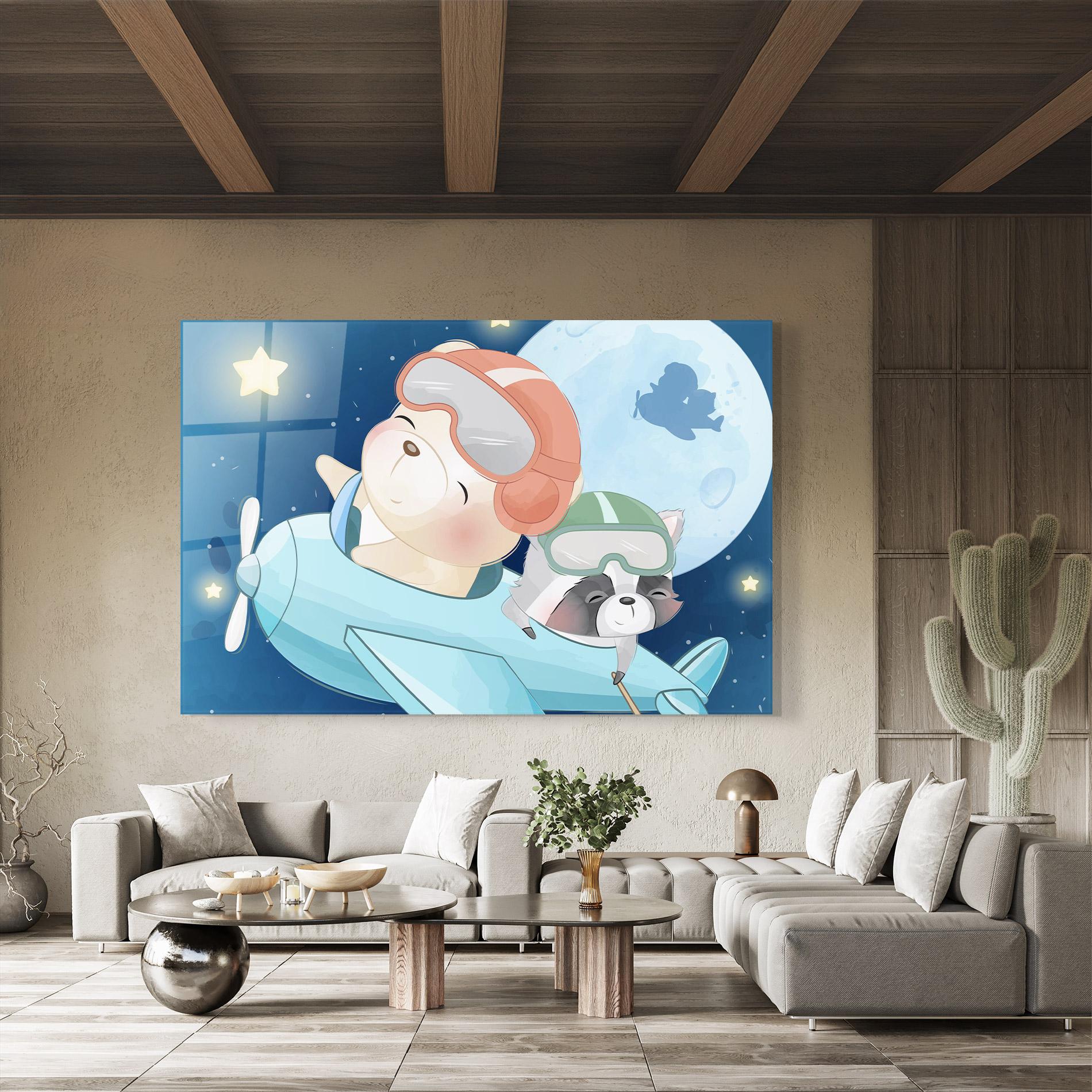 Üvegkép Bear Flying Star mockup 8