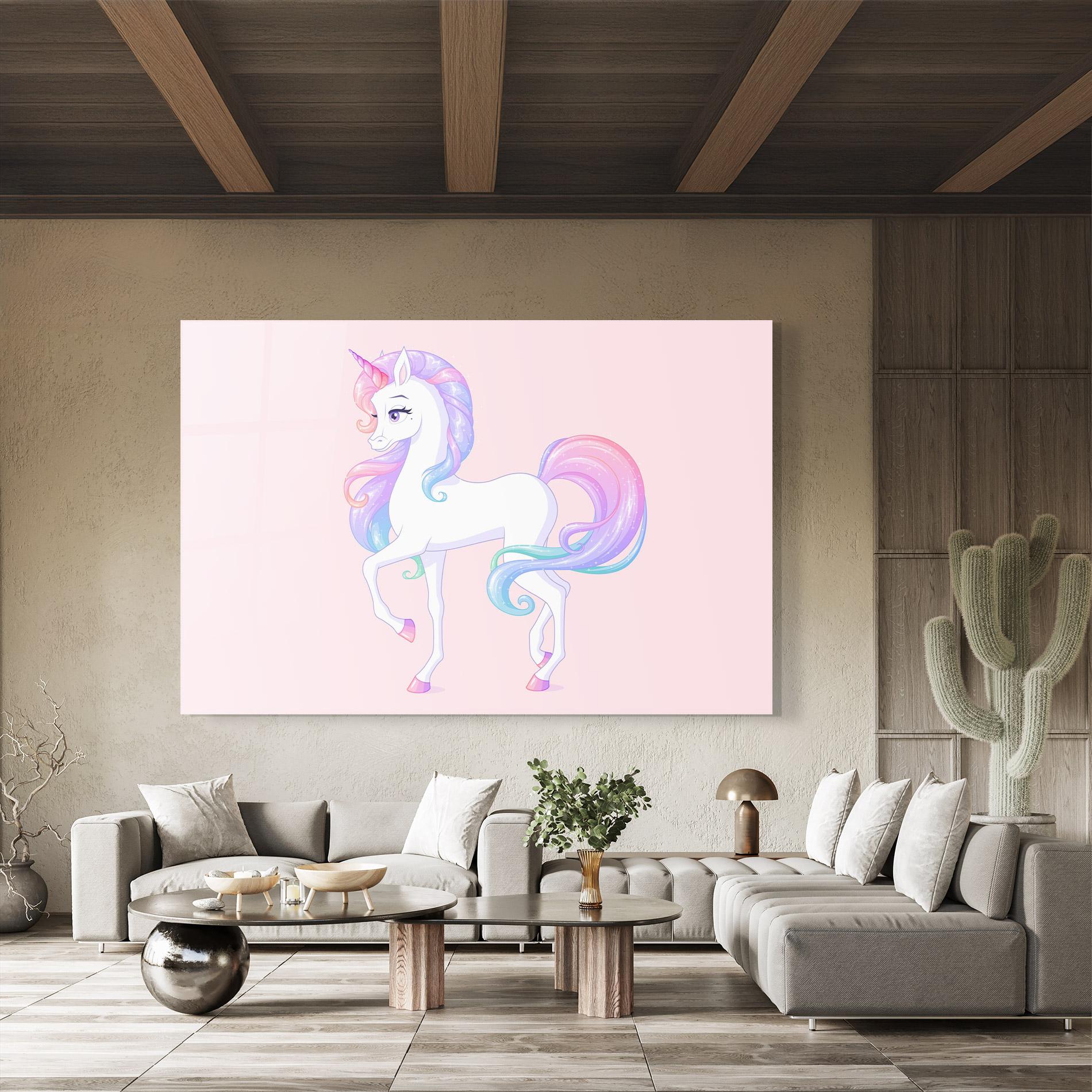 Üvegkép Beautiful Unicorn mockup 8