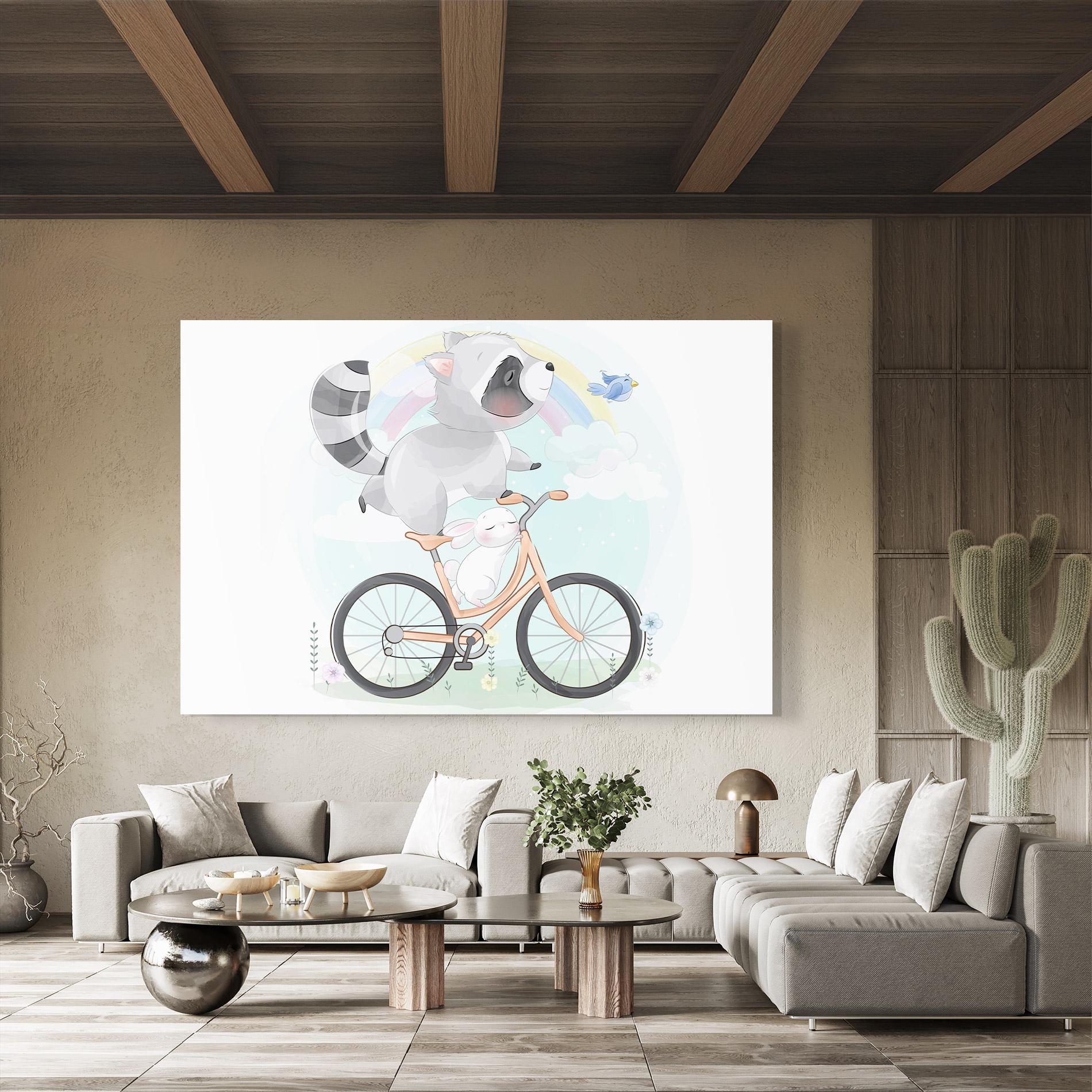 Üvegkép Bike Ride Animal mockup 8