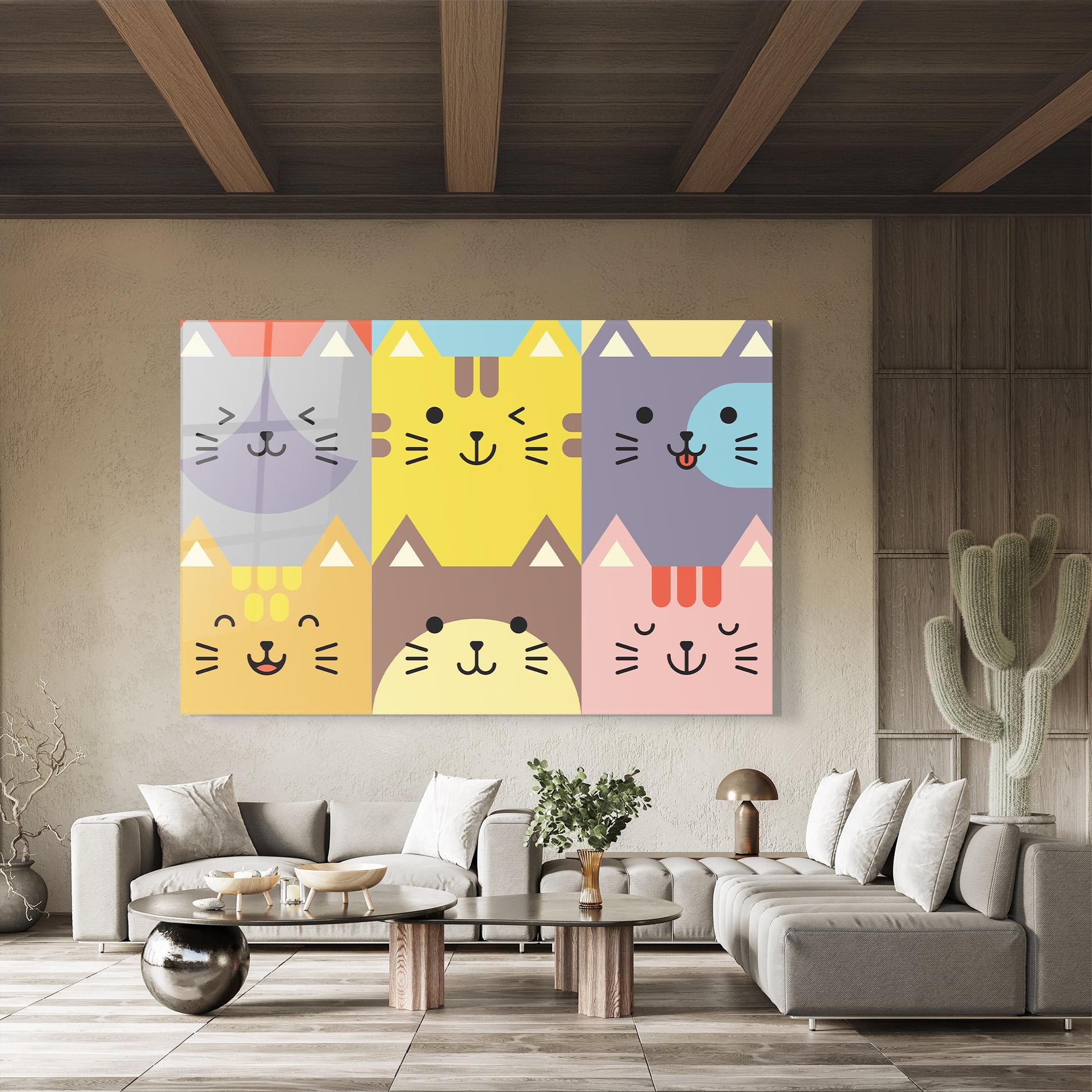 Üvegkép Cat Colors mockup 8