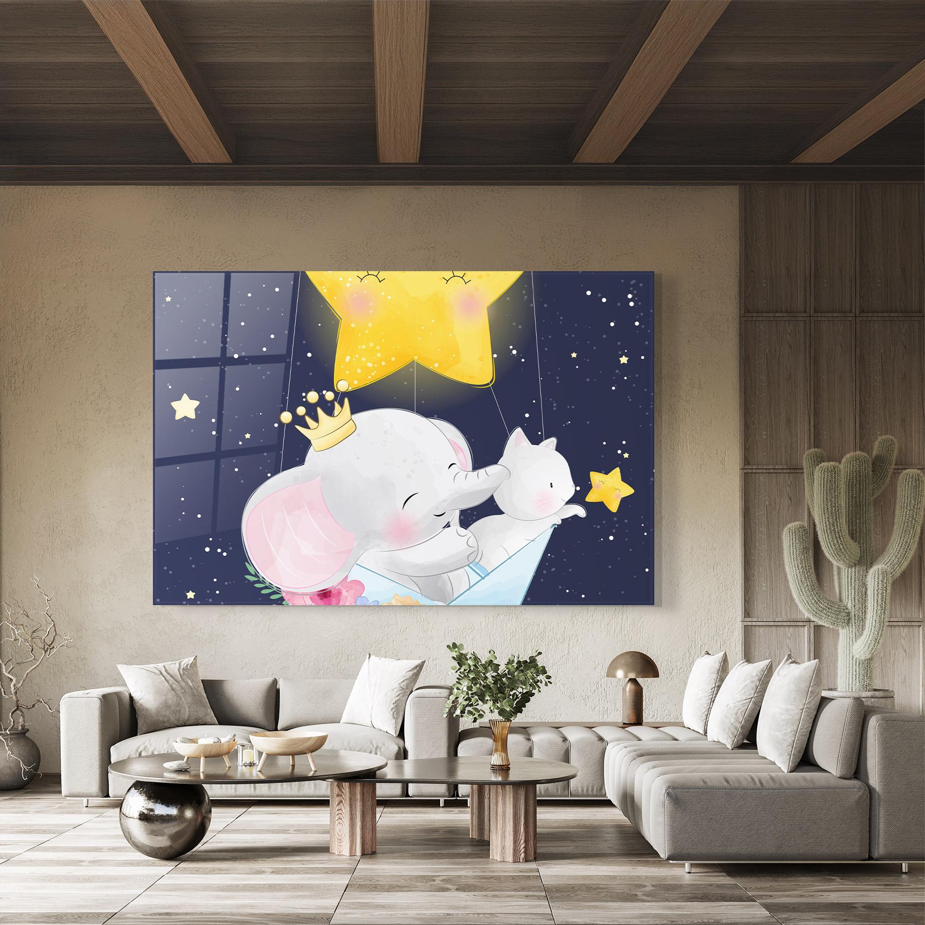 Üvegkép Elephant Cat mockup 8