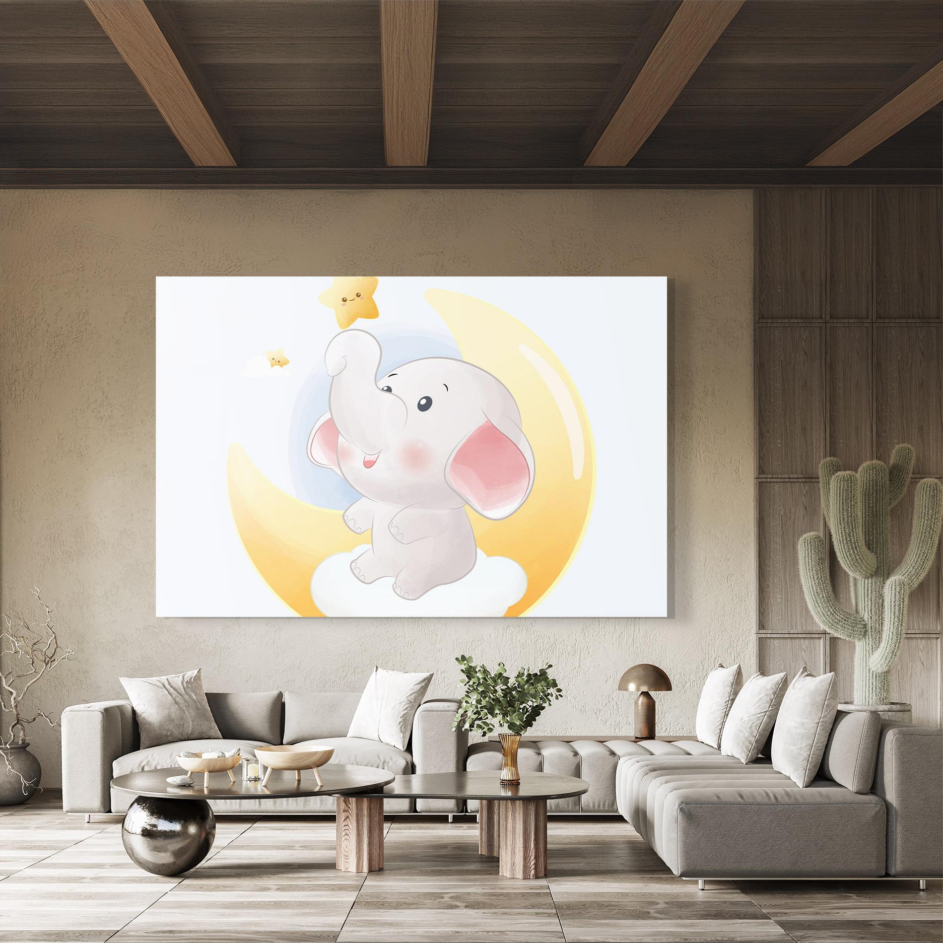 Üvegkép Elephant Yellow Star mockup 8