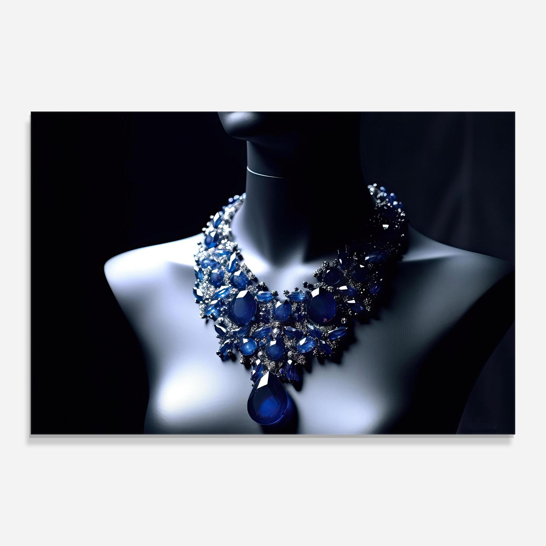 Üvegkép Blue Diamonds Necklace mockup 0