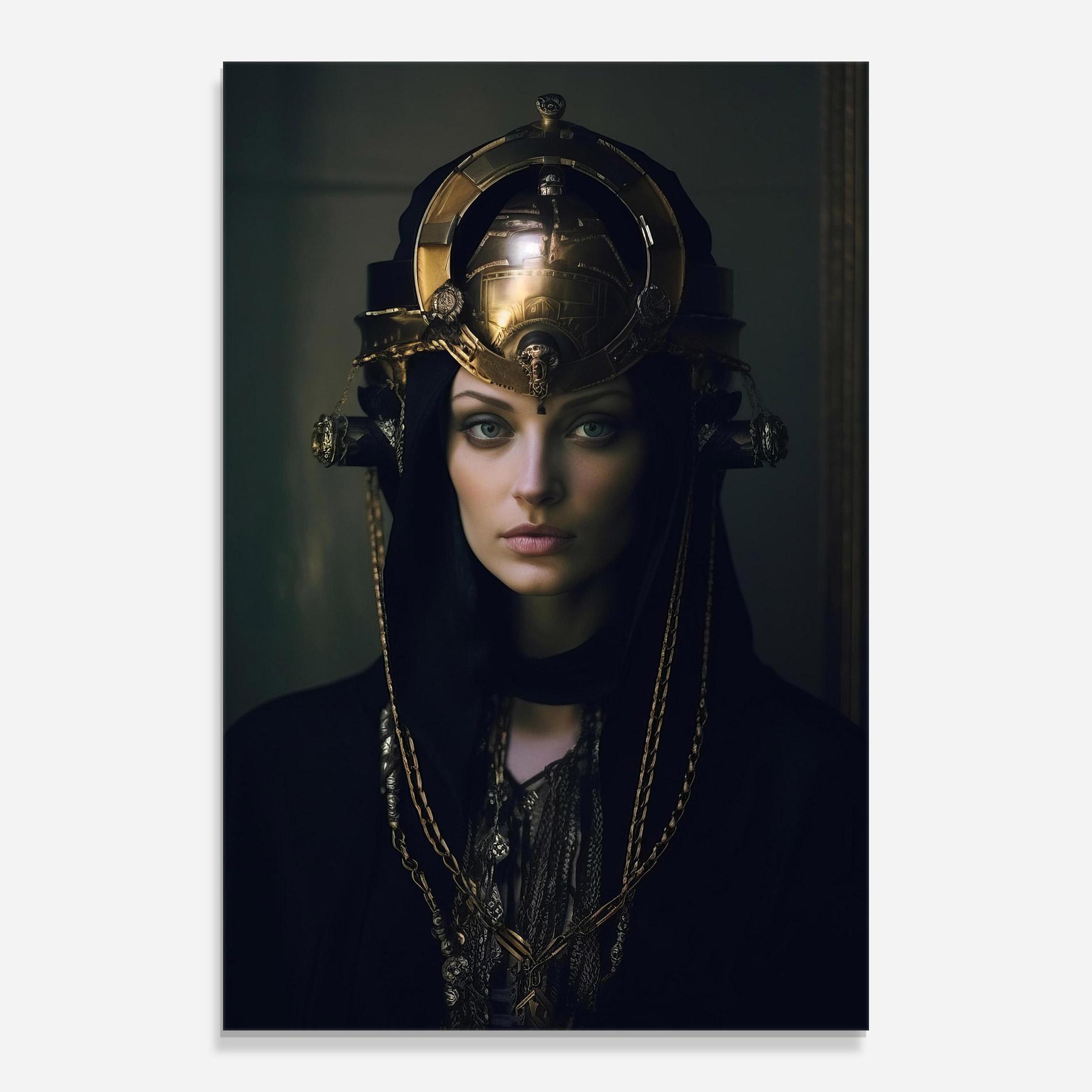 Üvegkép Gold Headpiece mockup 0