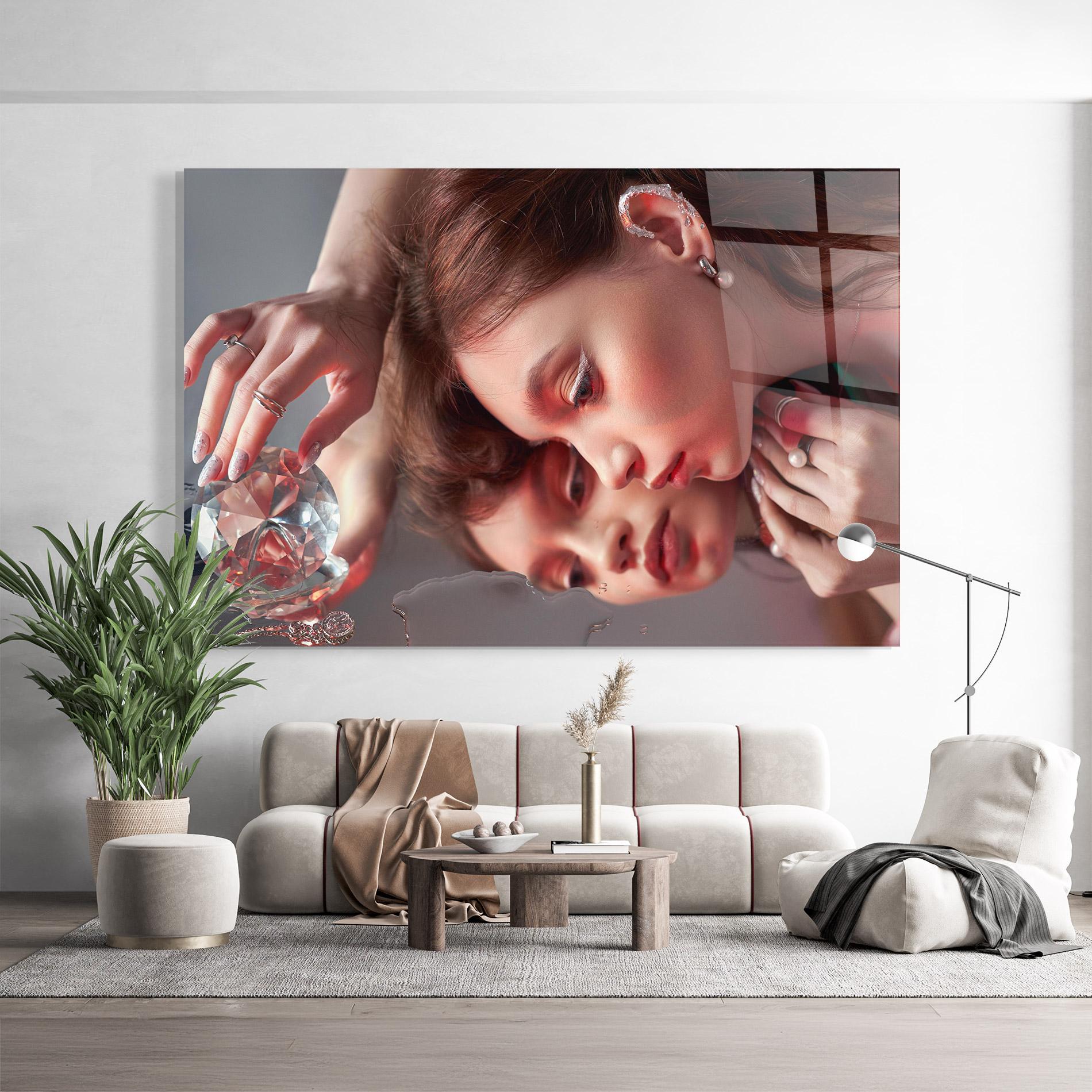 Üvegkép Big Diamond Hand mockup 9