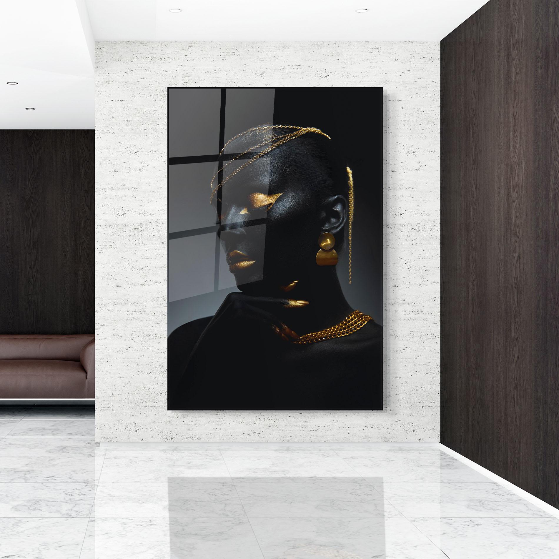 Üvegkép Beauty Gold Accessory mockup 9