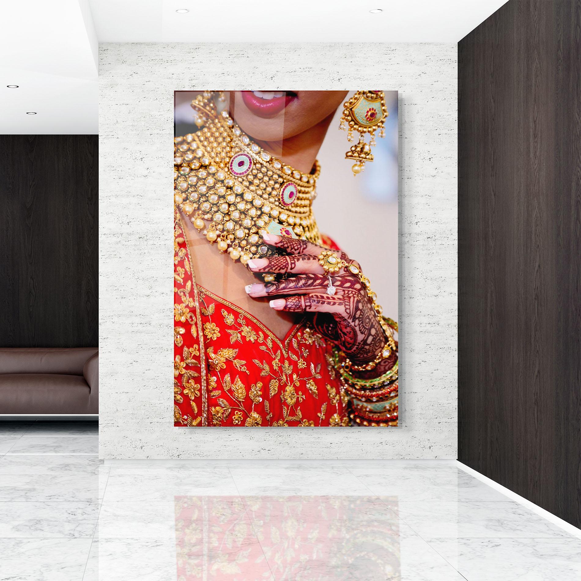 Üvegkép Gold Beautiful Jewelry mockup 9