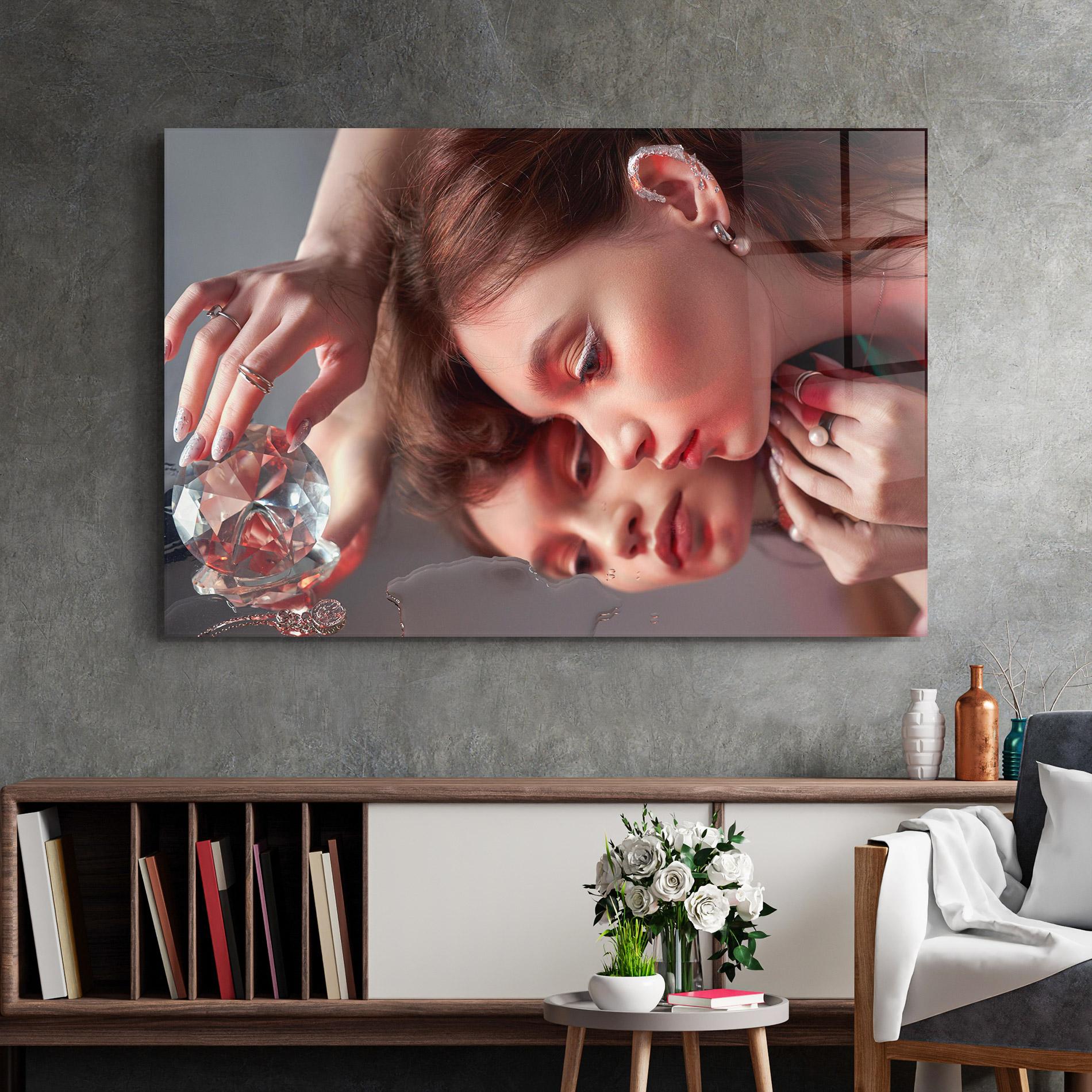 Üvegkép Big Diamond Hand mockup 2