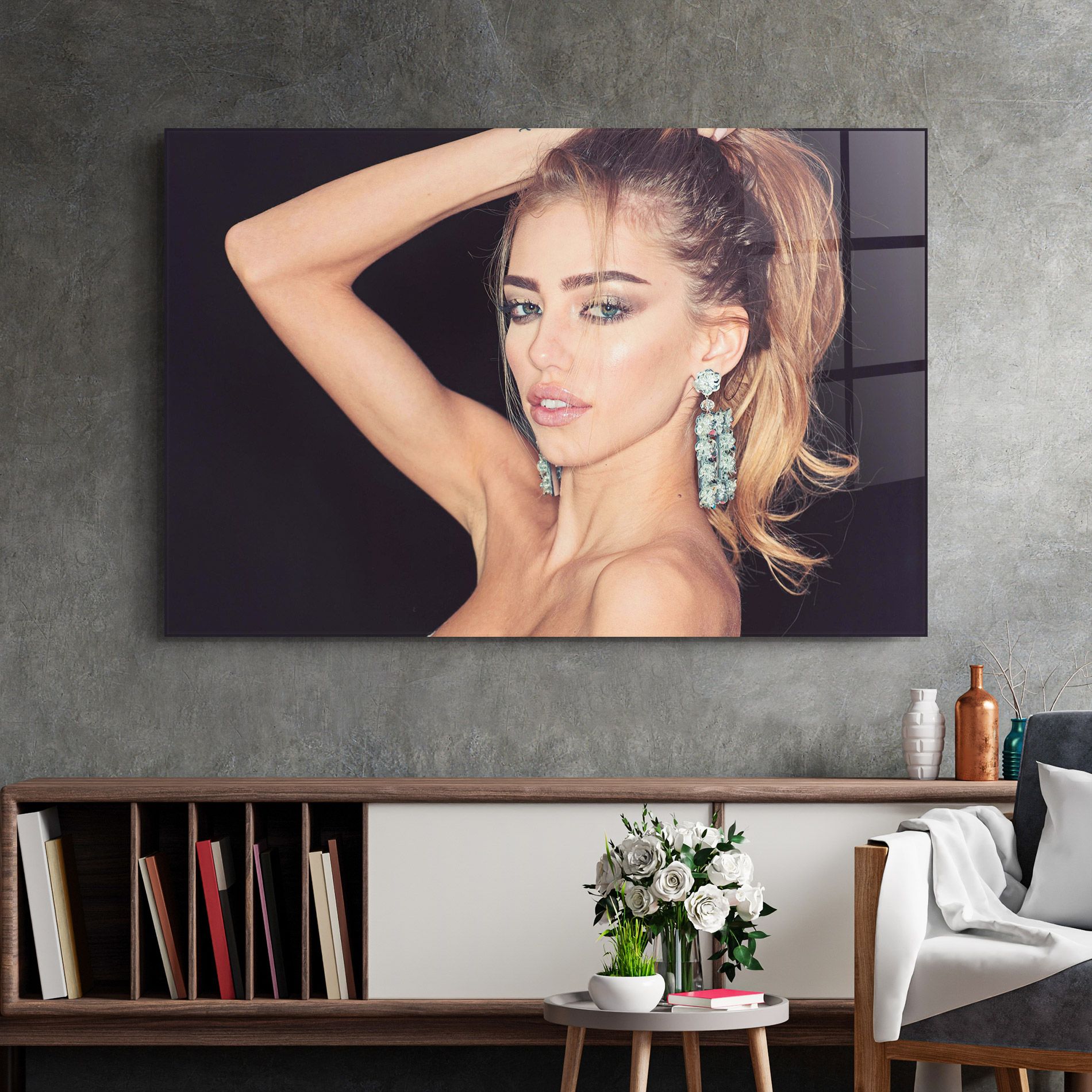 Flower Earrings mockup 2