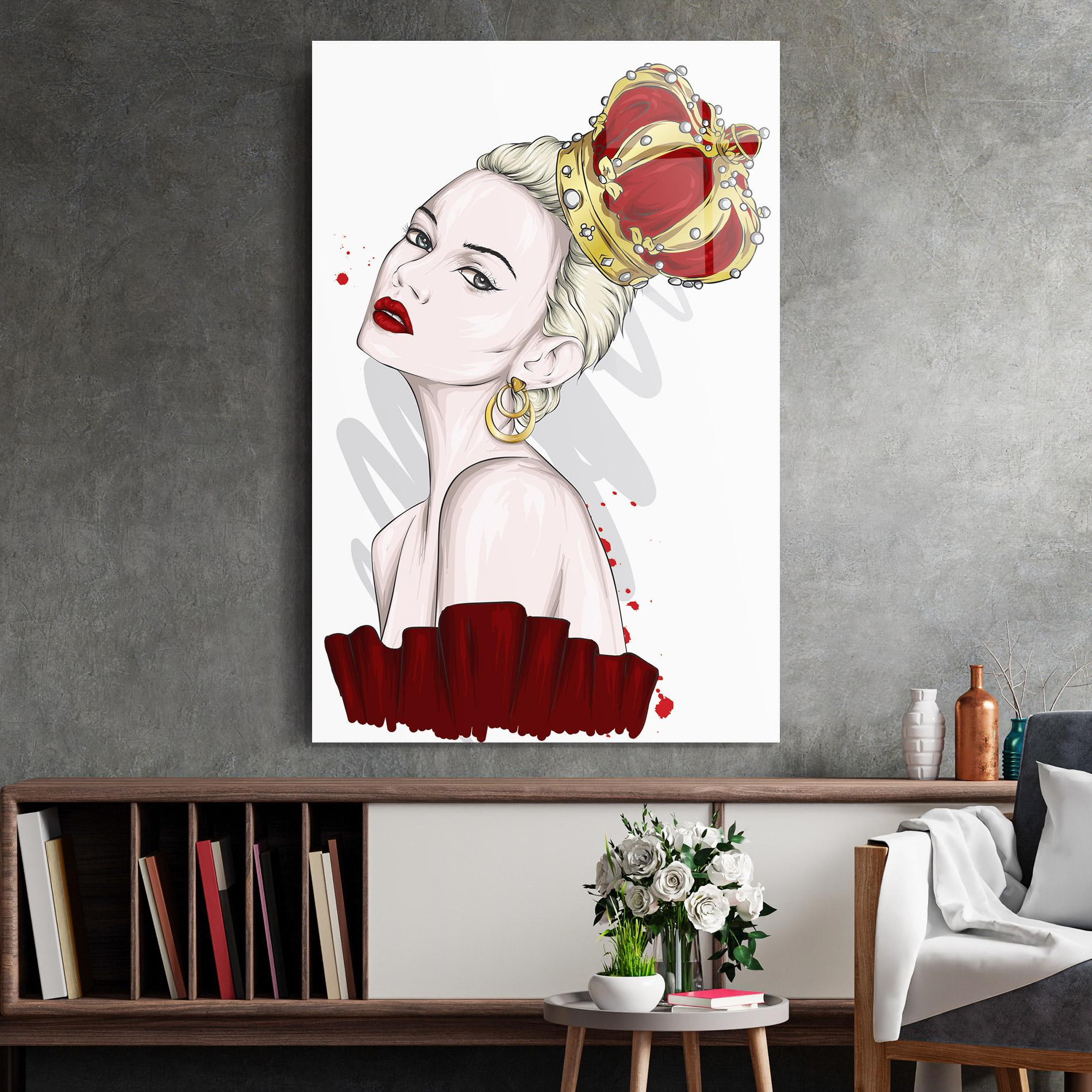 Üvegkép Big Red Crown mockup 2