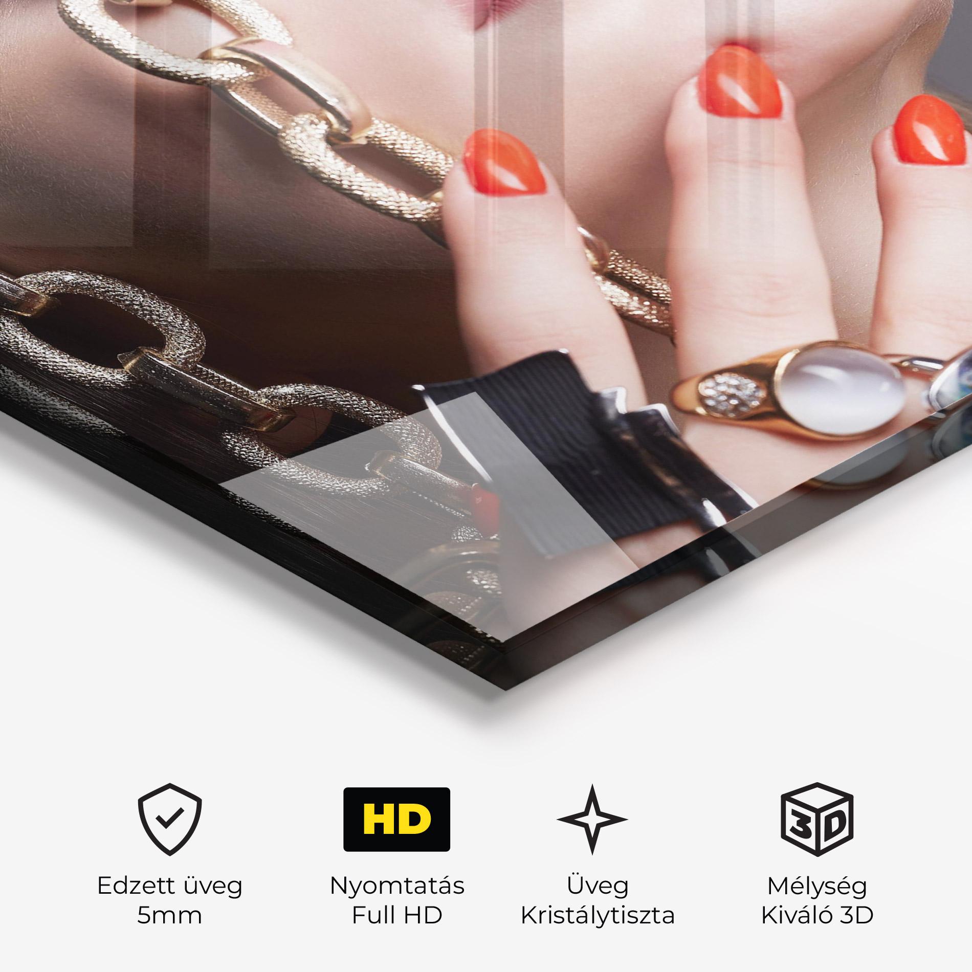 Üvegkép Big Chain Woman mockup 3