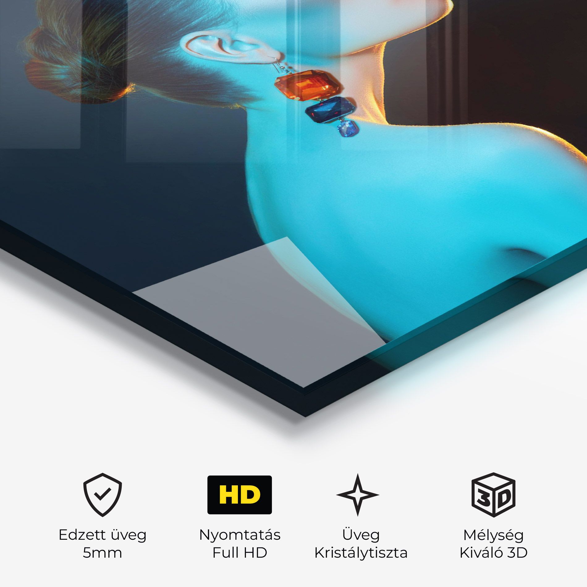 Blue Light Earring mockup 3