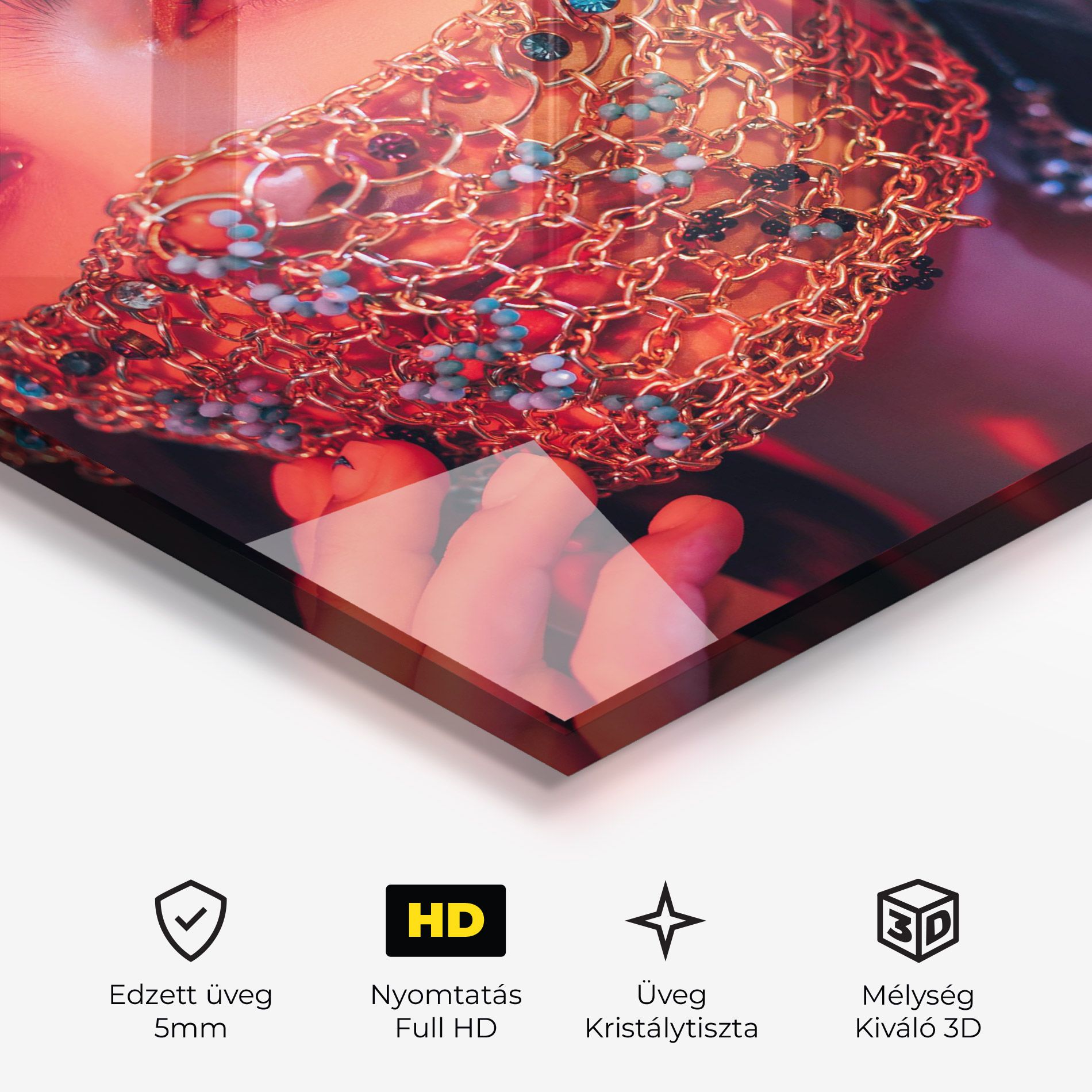 Gold Chain Face Mask mockup 3