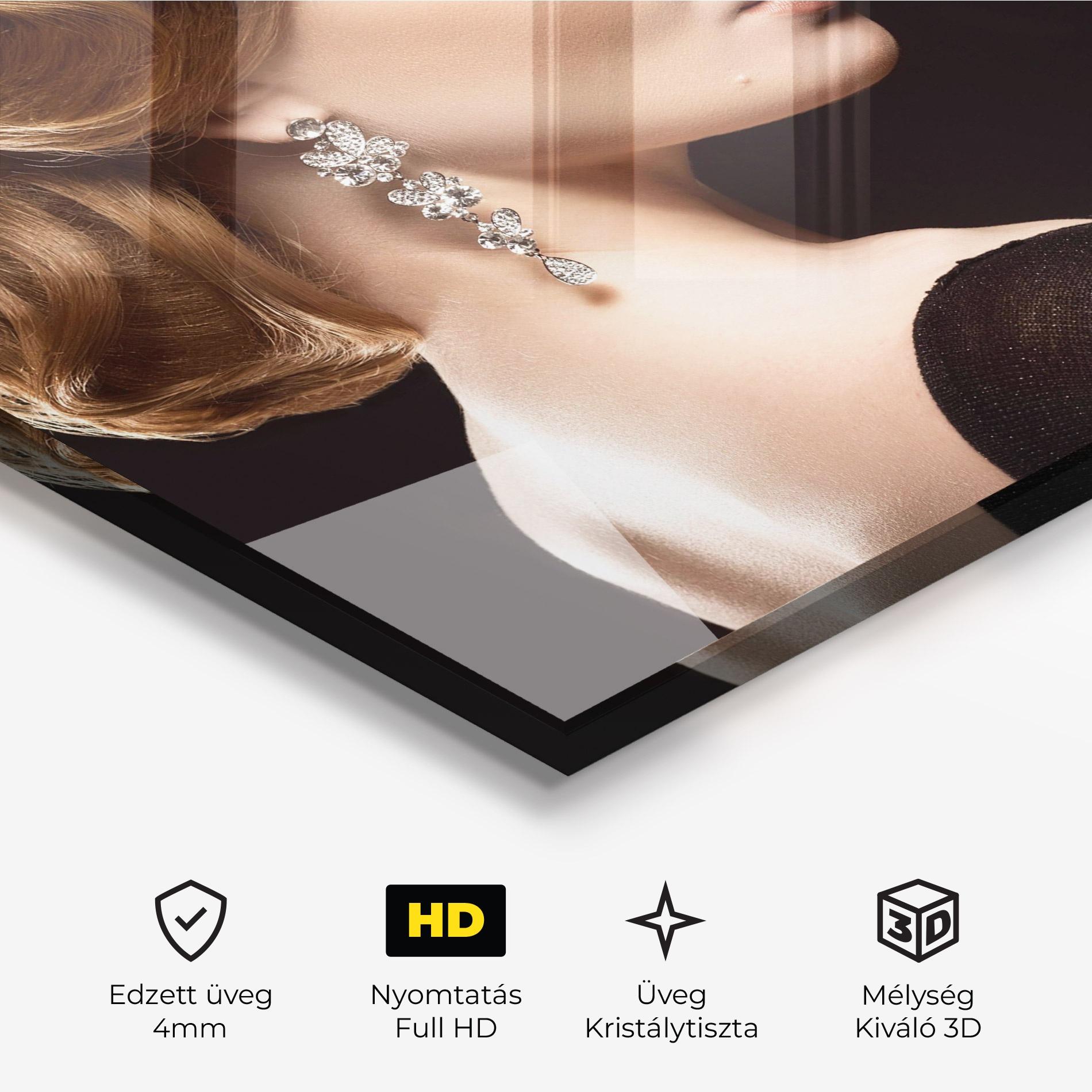 Üvegkép Elegant Earrings mockup 3