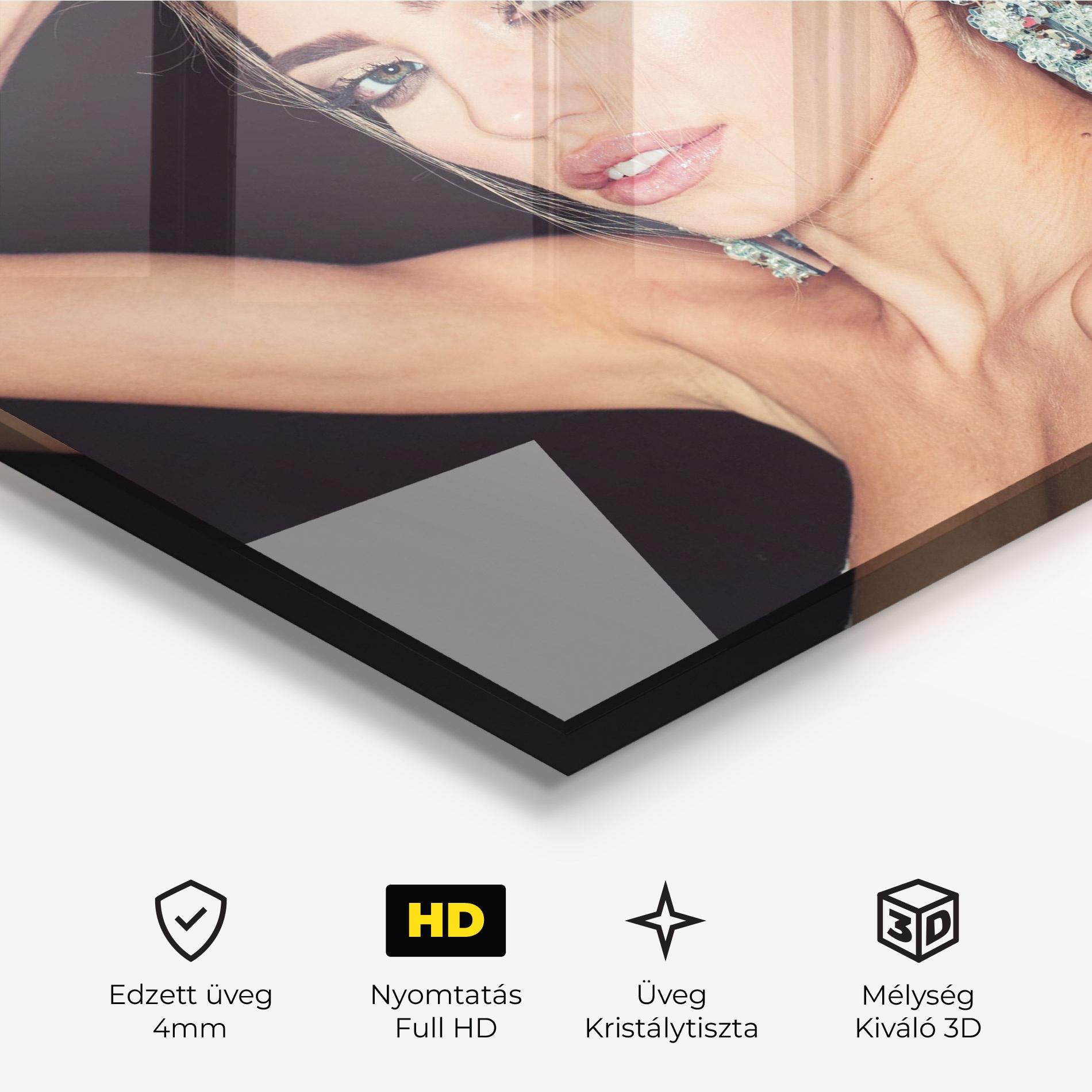 Üvegkép Flower Earrings mockup 3