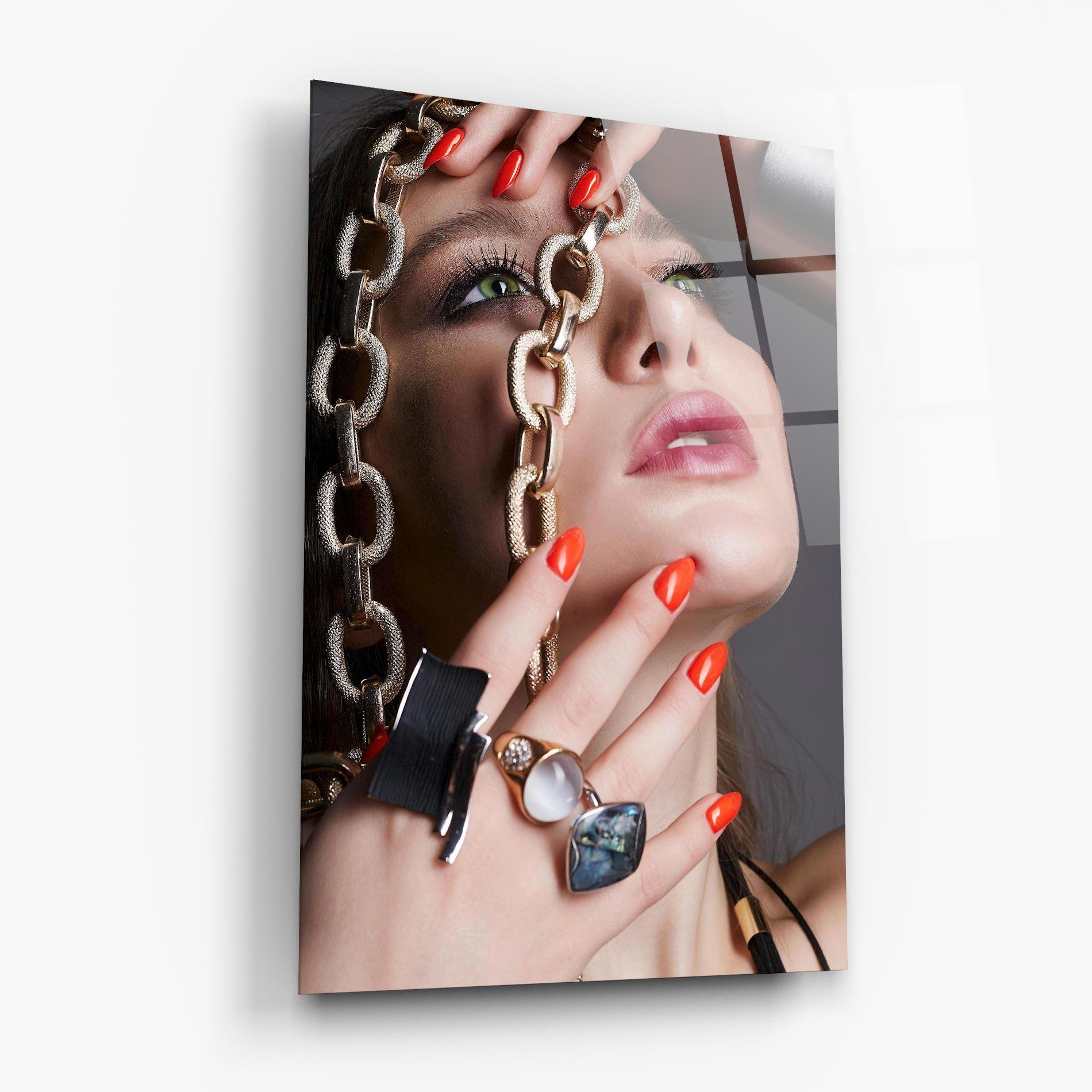 Üvegkép Big Chain Woman mockup 6
