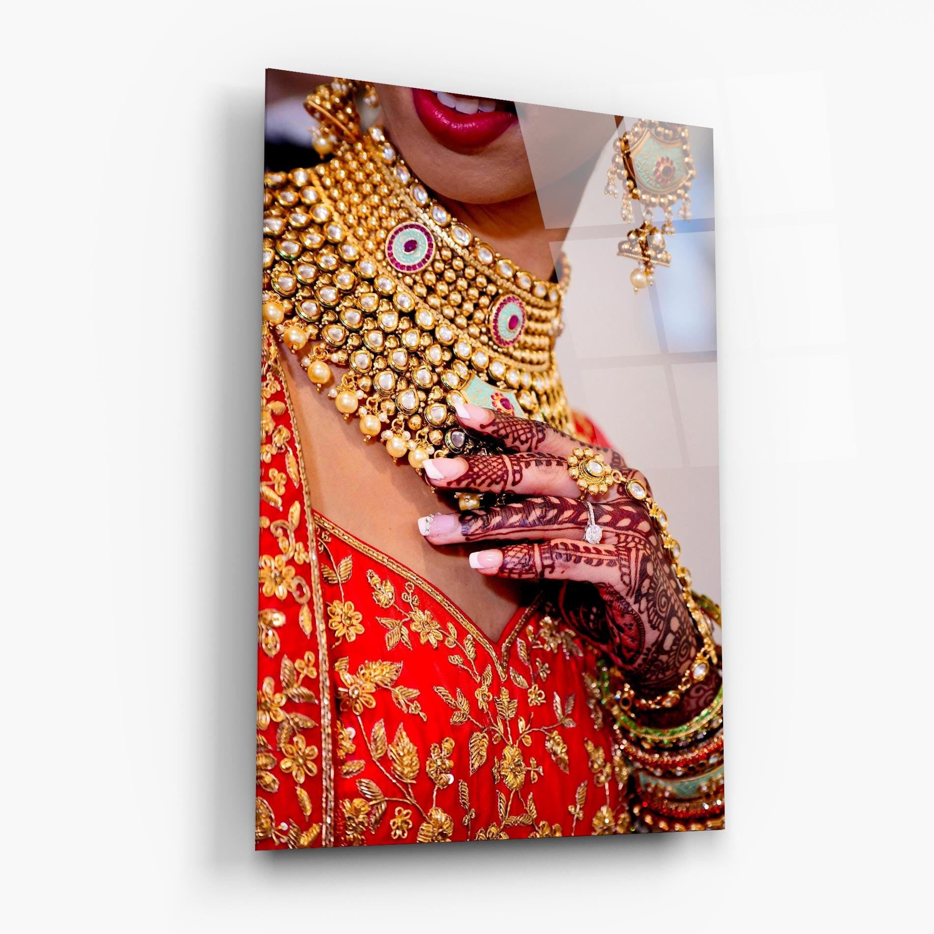 Üvegkép Gold Beautiful Jewelry mockup 6