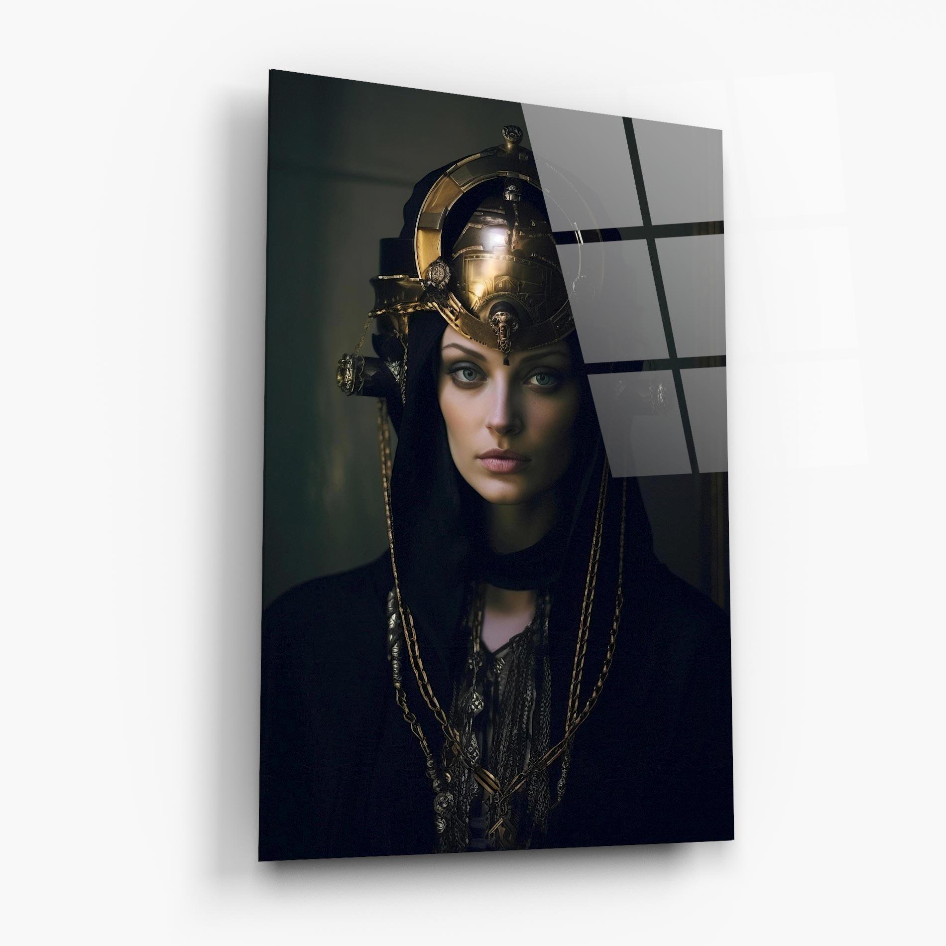 Üvegkép Gold Headpiece mockup 6
