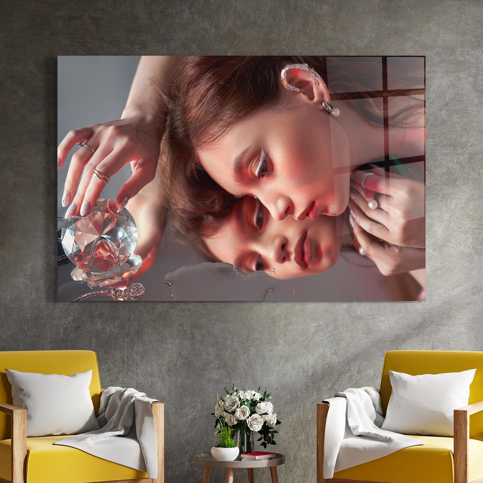 Üvegkép Big Diamond Hand mockup 4