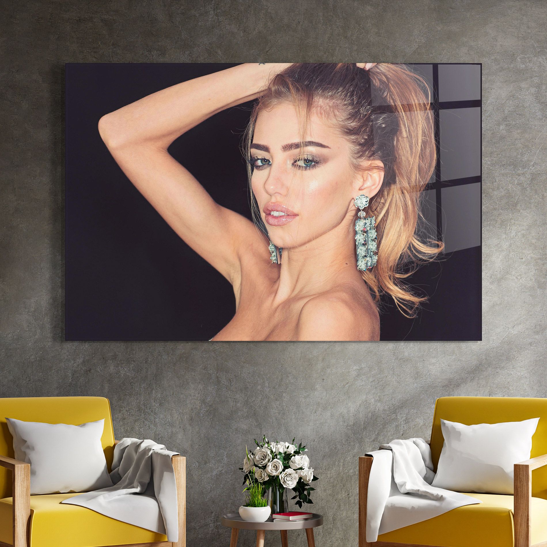 Flower Earrings mockup 4