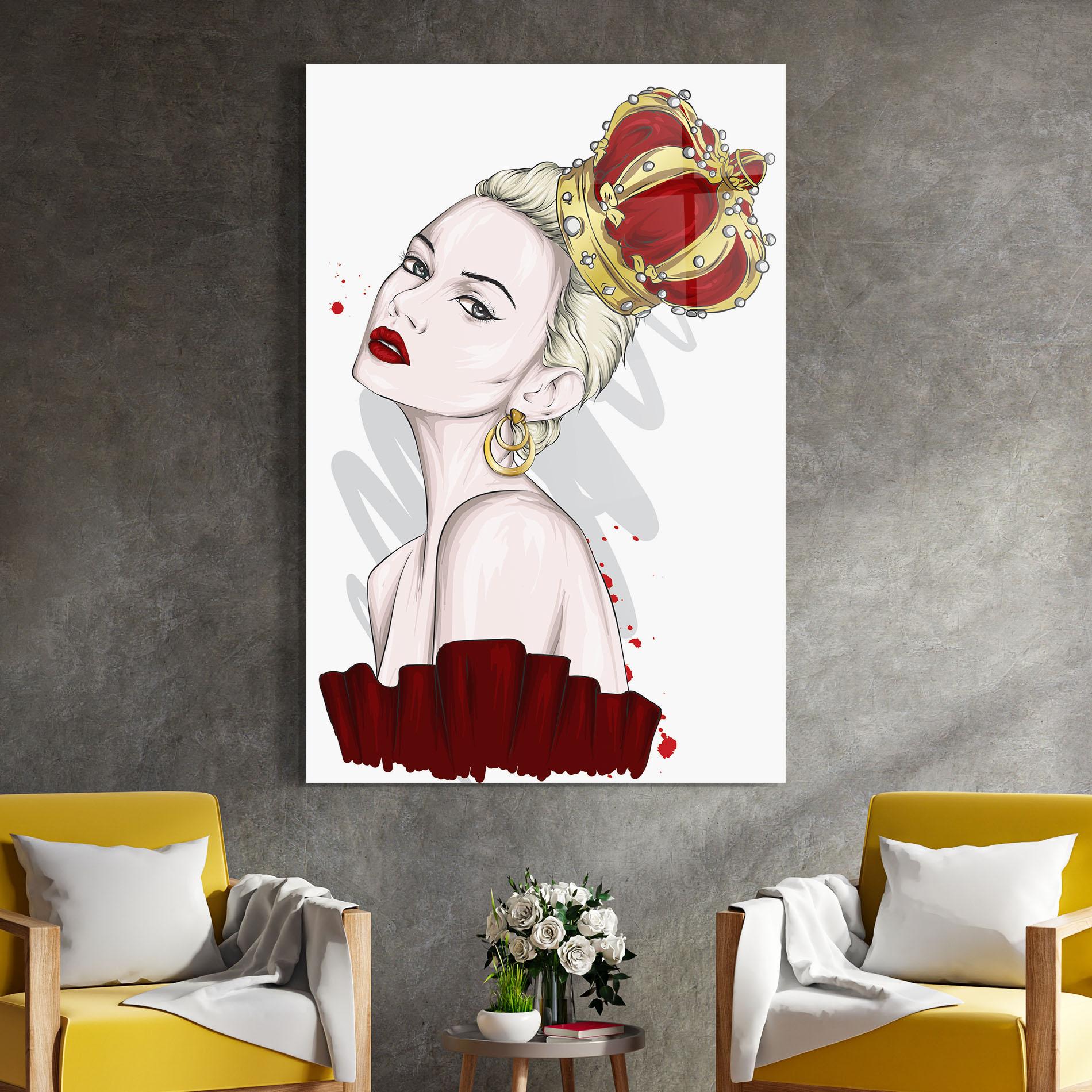 Üvegkép Big Red Crown mockup 4