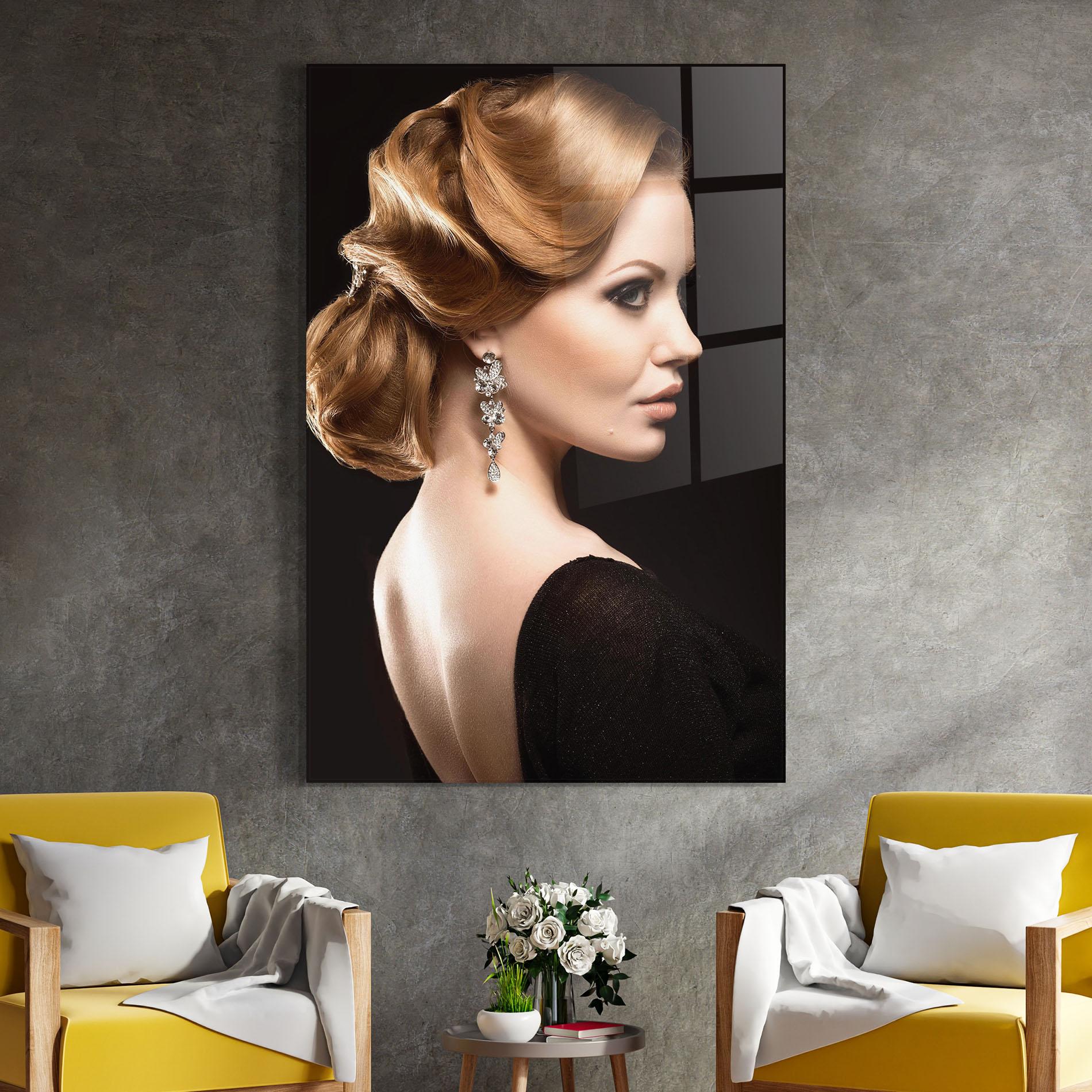 Üvegkép Elegant Earrings mockup 4