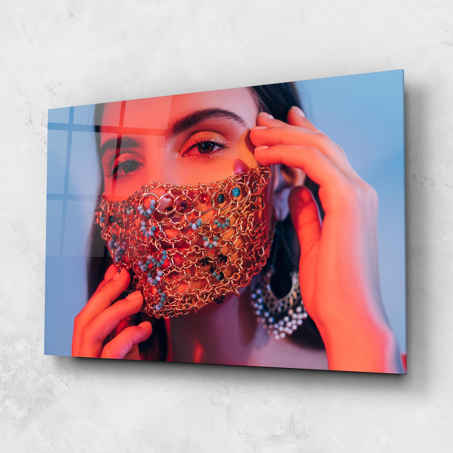Gold Chain Face Mask mockup 1