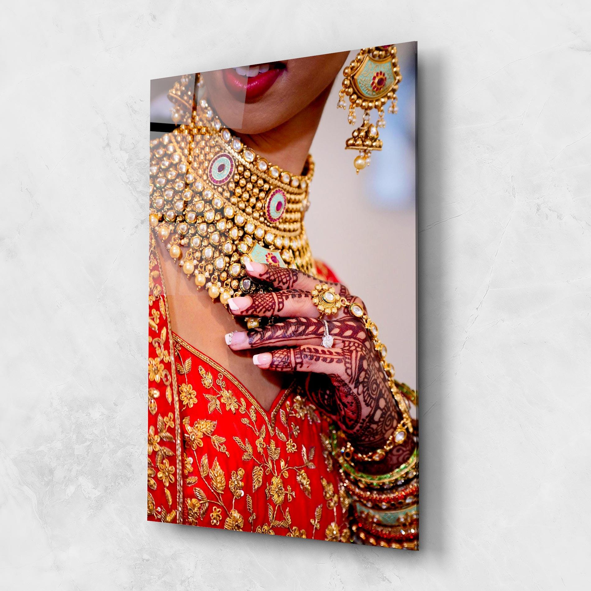 Üvegkép Gold Beautiful Jewelry mockup 1