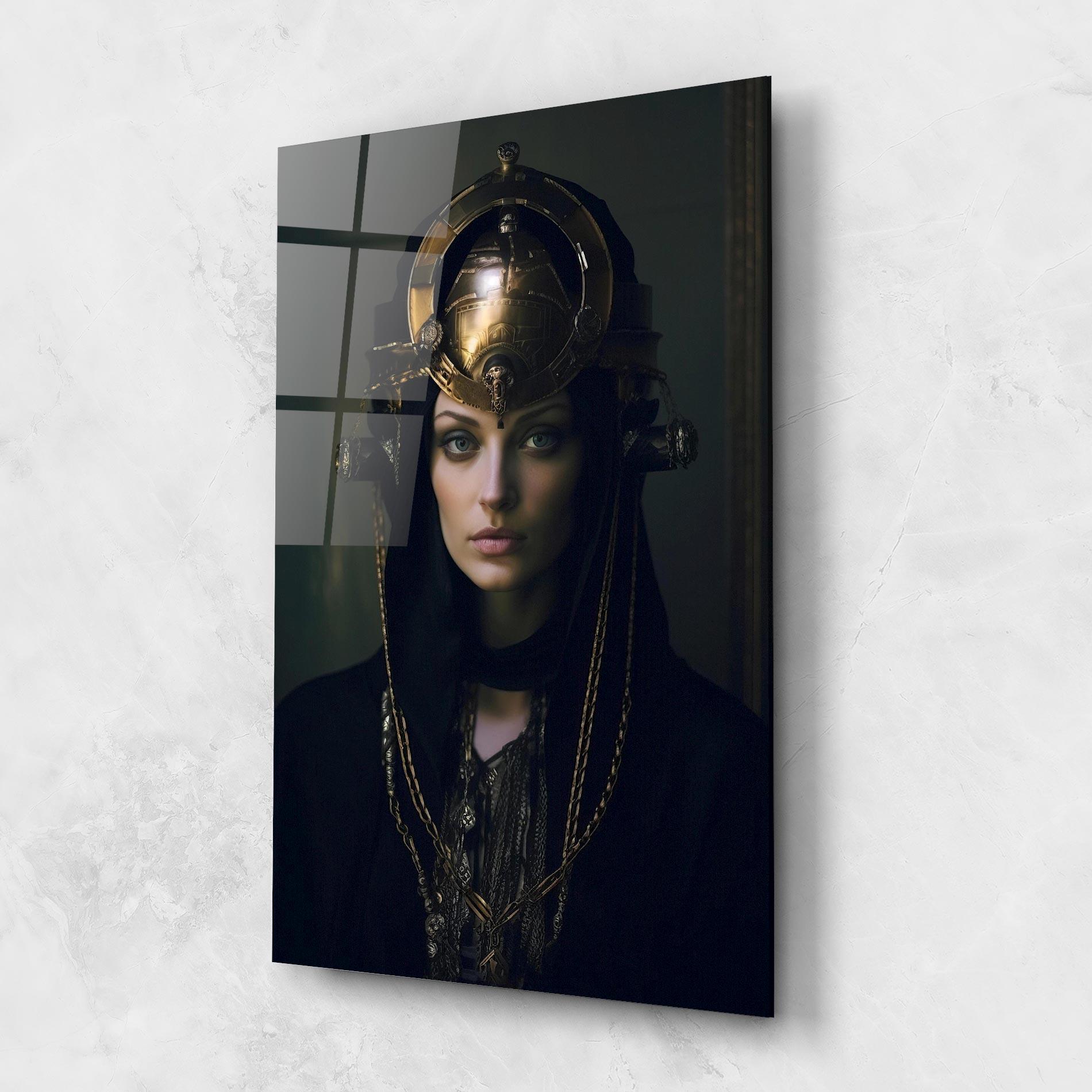 Üvegkép Gold Headpiece mockup 1
