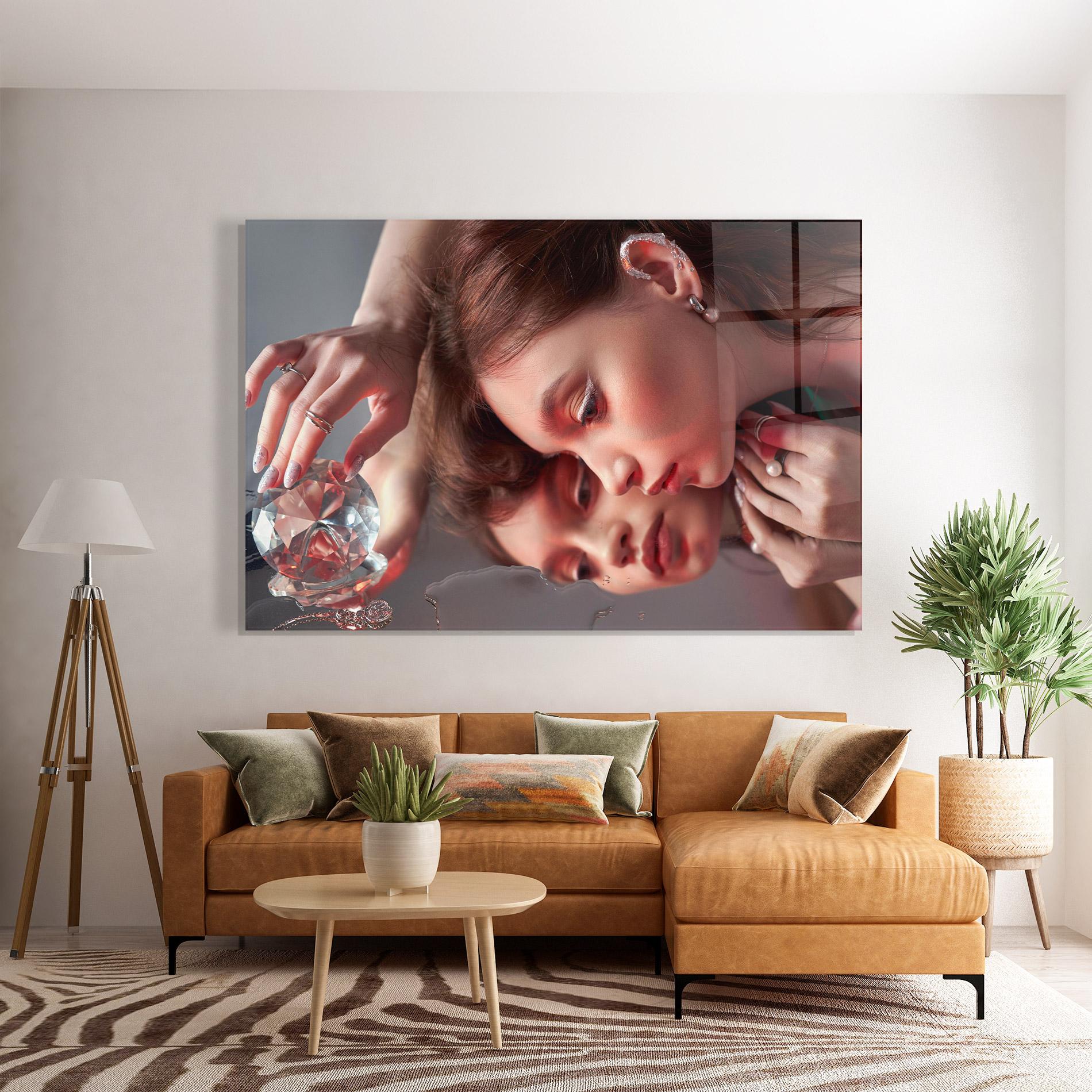 Üvegkép Big Diamond Hand mockup 7