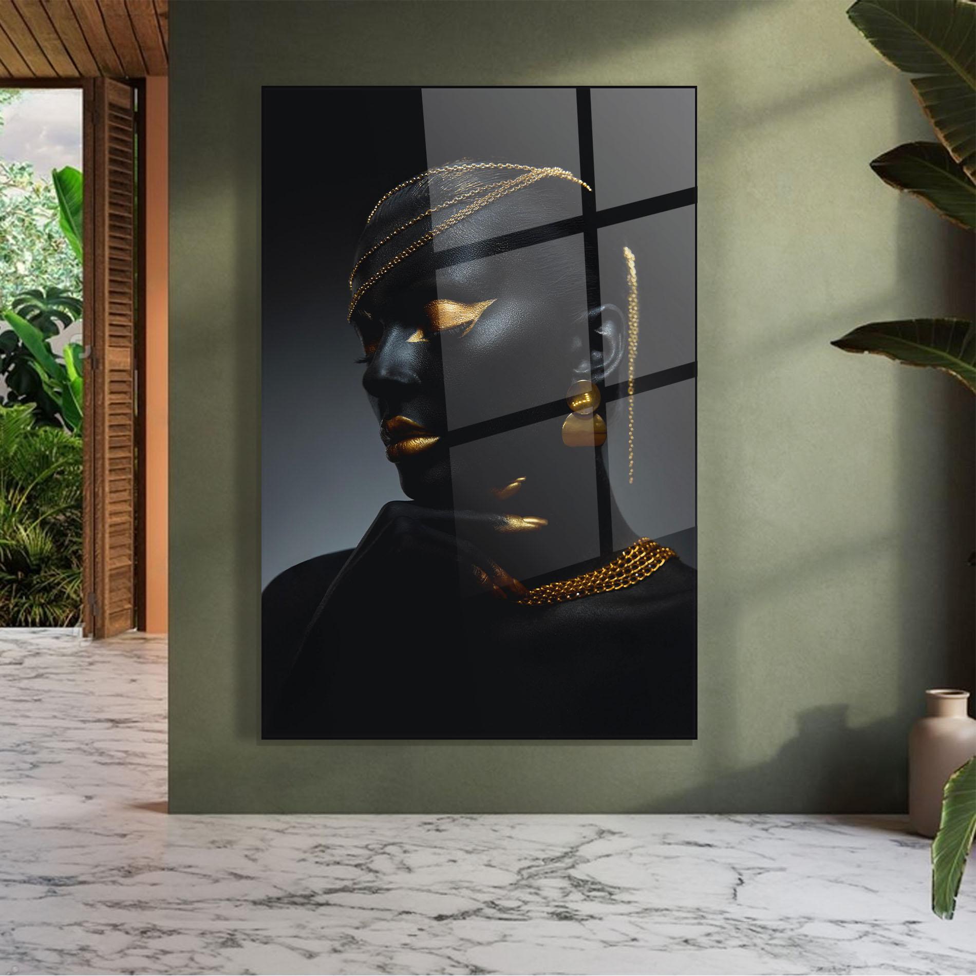 Üvegkép Beauty Gold Accessory mockup 7