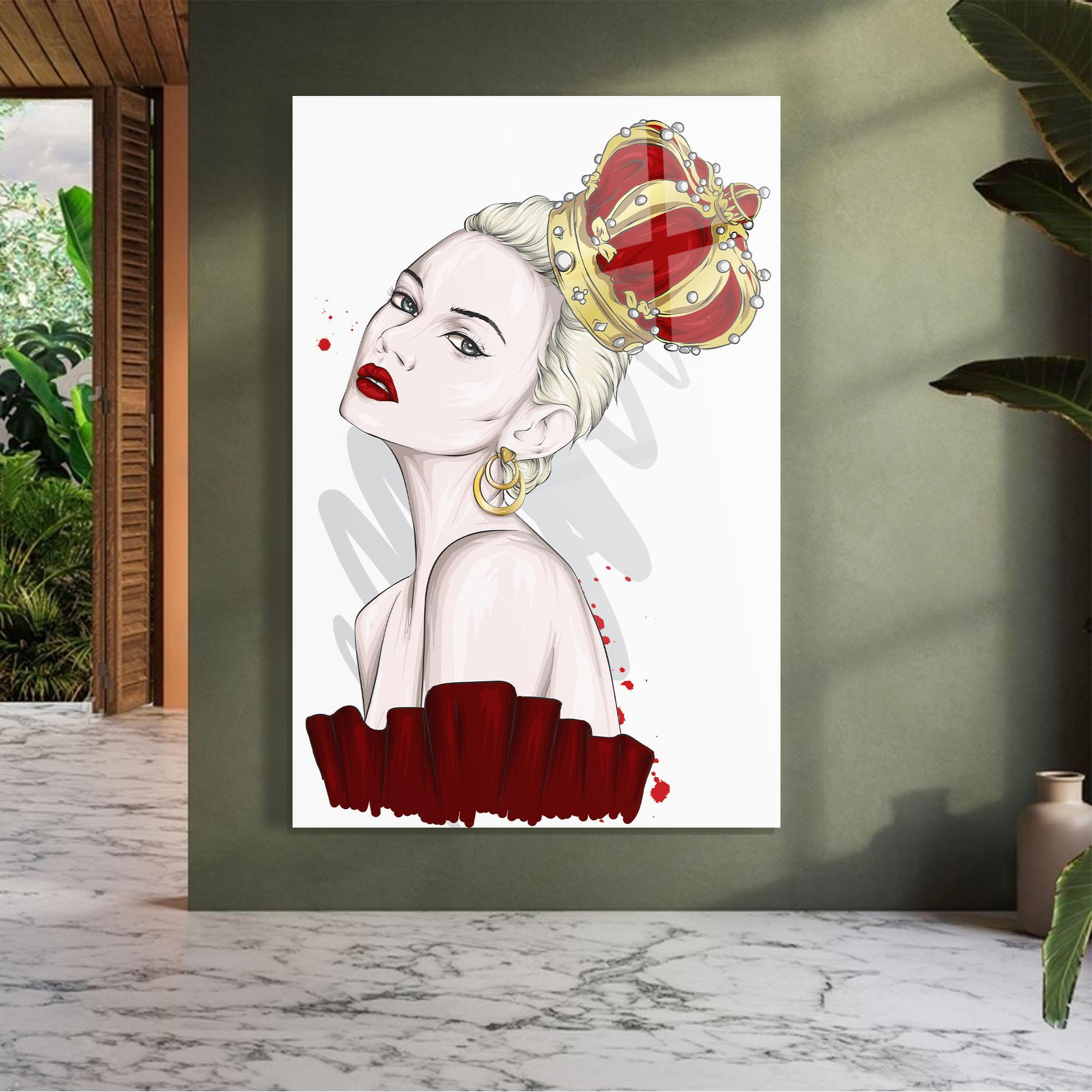 Üvegkép Big Red Crown mockup 7